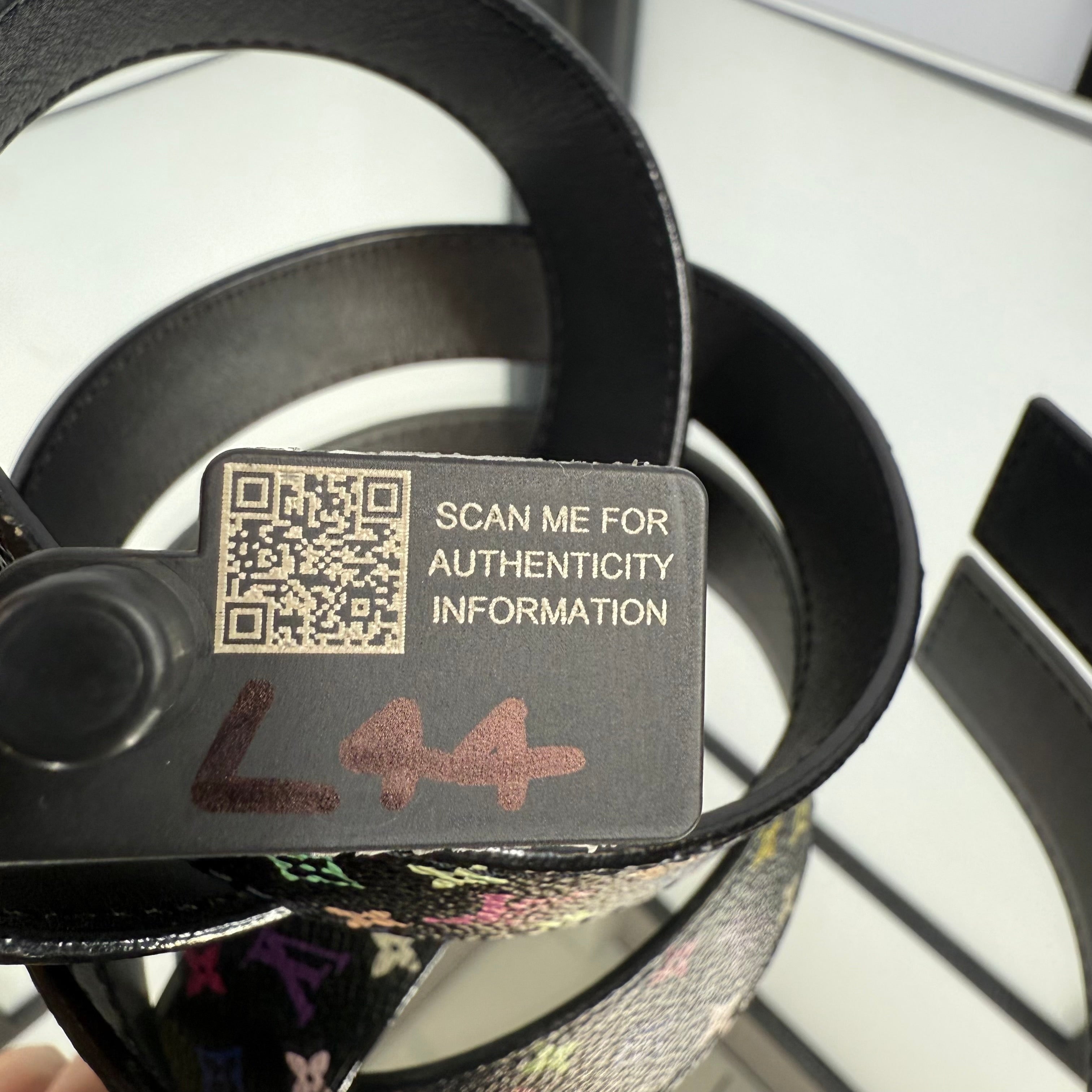 Louis Vuitton Takashi Murakami Black Belt Size 32