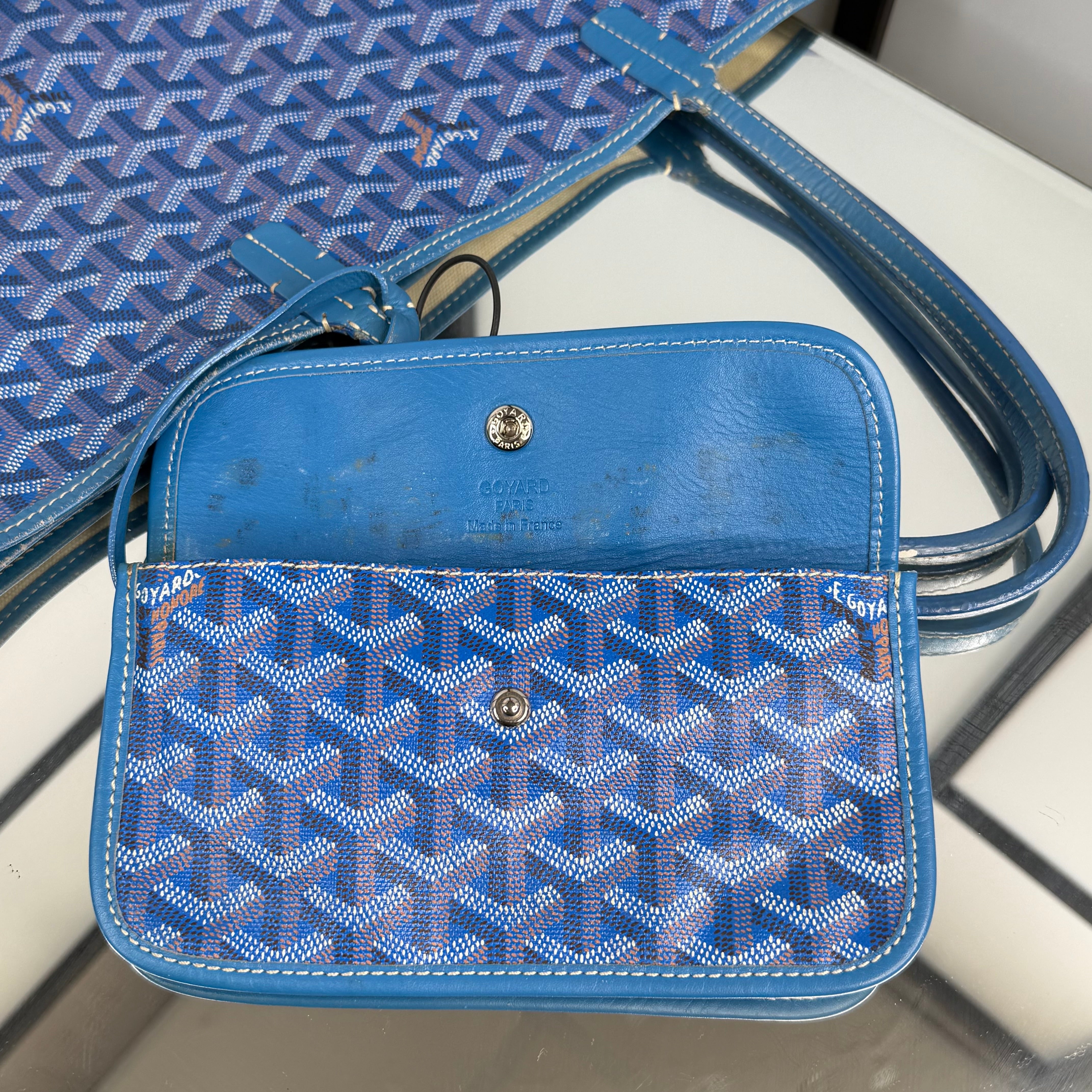 GOYARD Saint Louis Tote Bag Blue PM