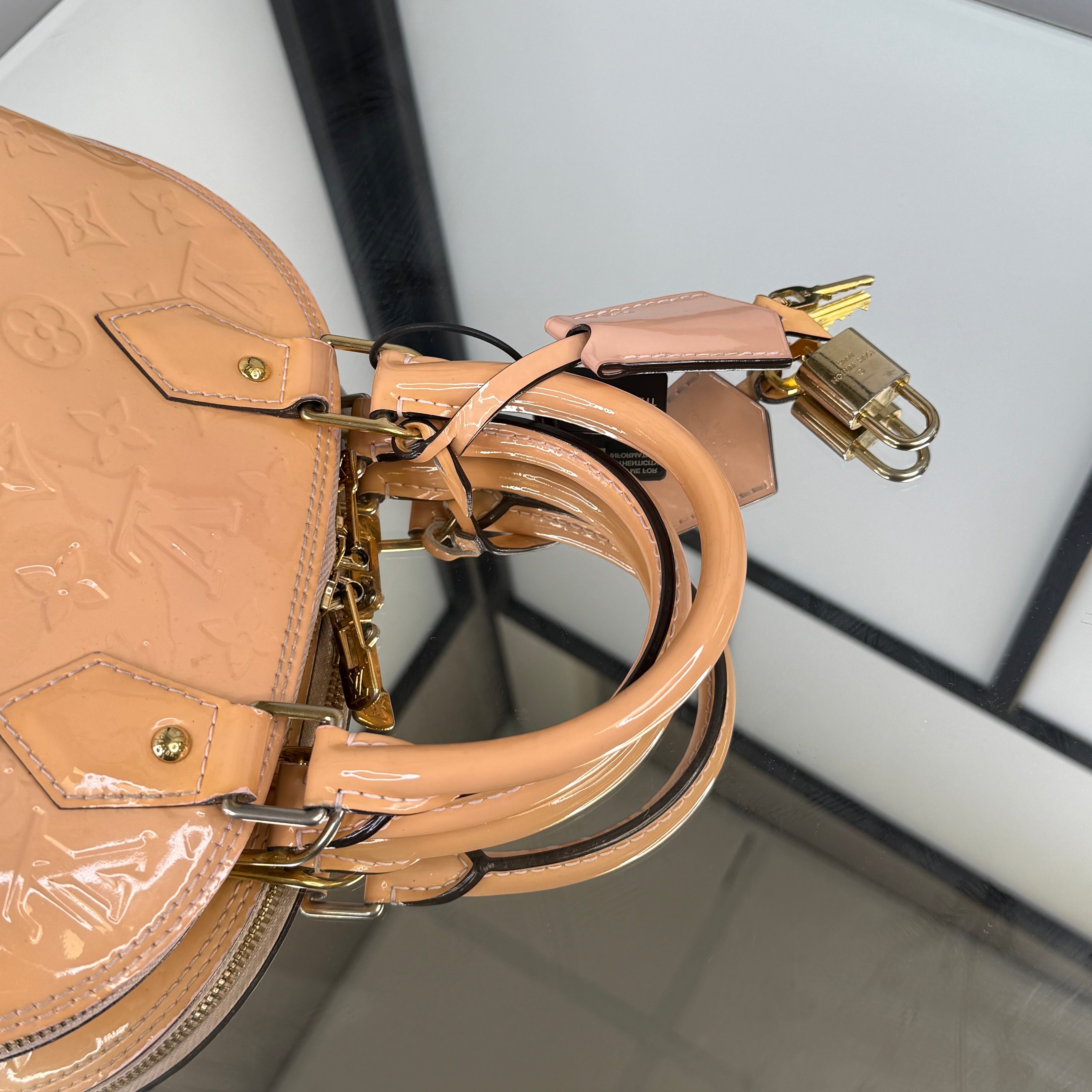 Louis Vuitton Alma BB Patent Leather Beige