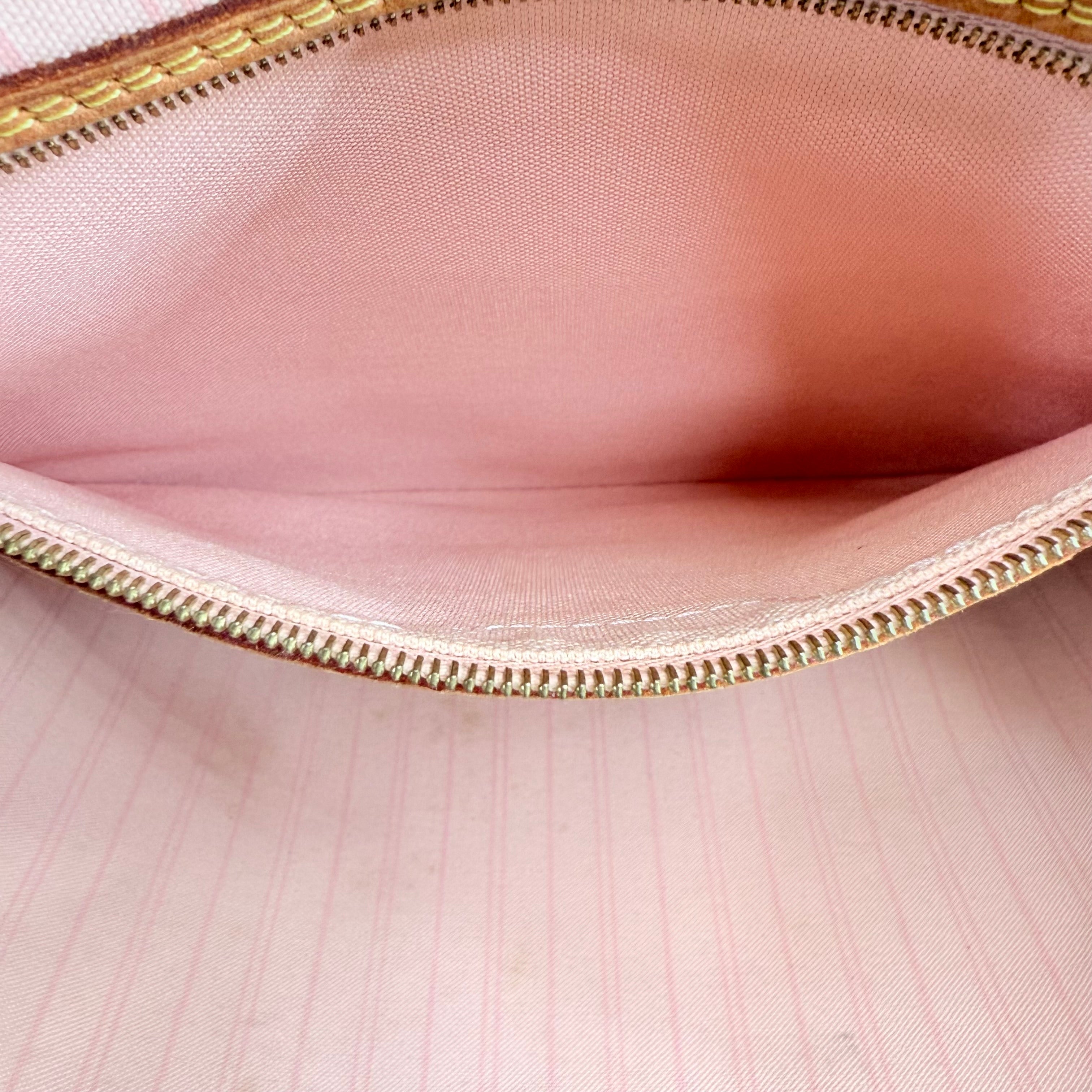 Louis Vuitton Damier Azur Pink Interior Neverfull MM With Pouch