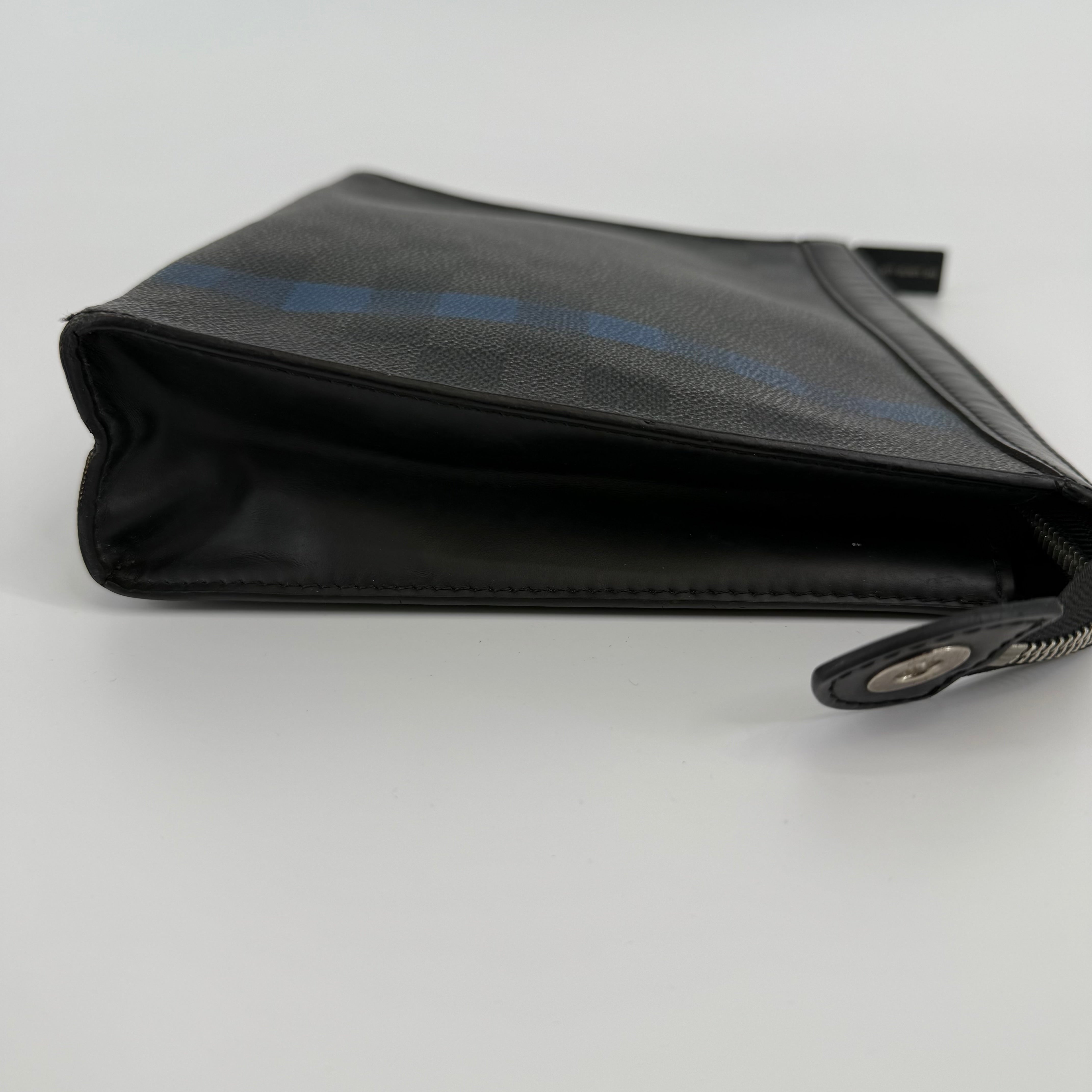 Louis Vuitton Damier Graphite Blue Stripe Pochette Voyage MM