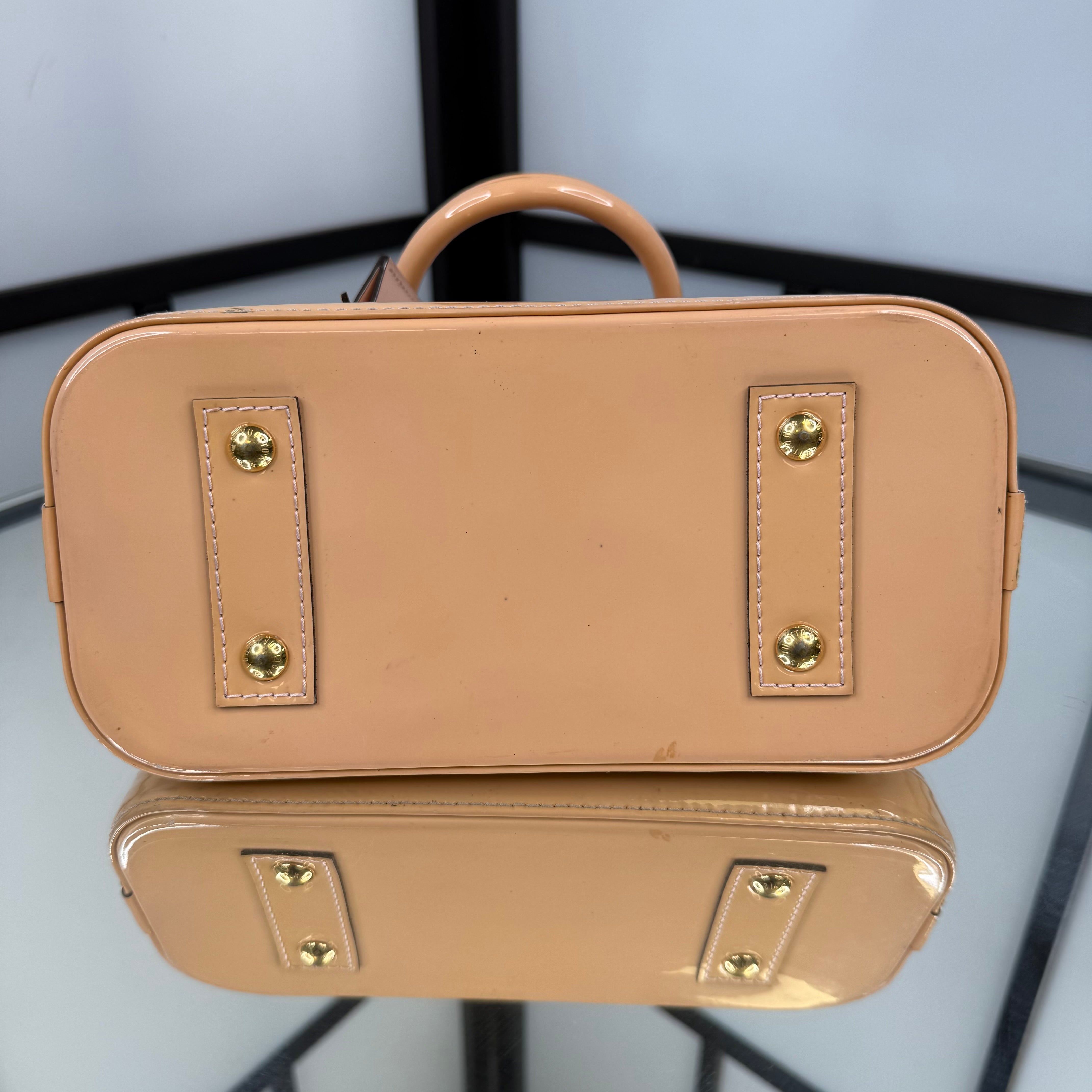Louis Vuitton Alma BB Patent Leather Beige