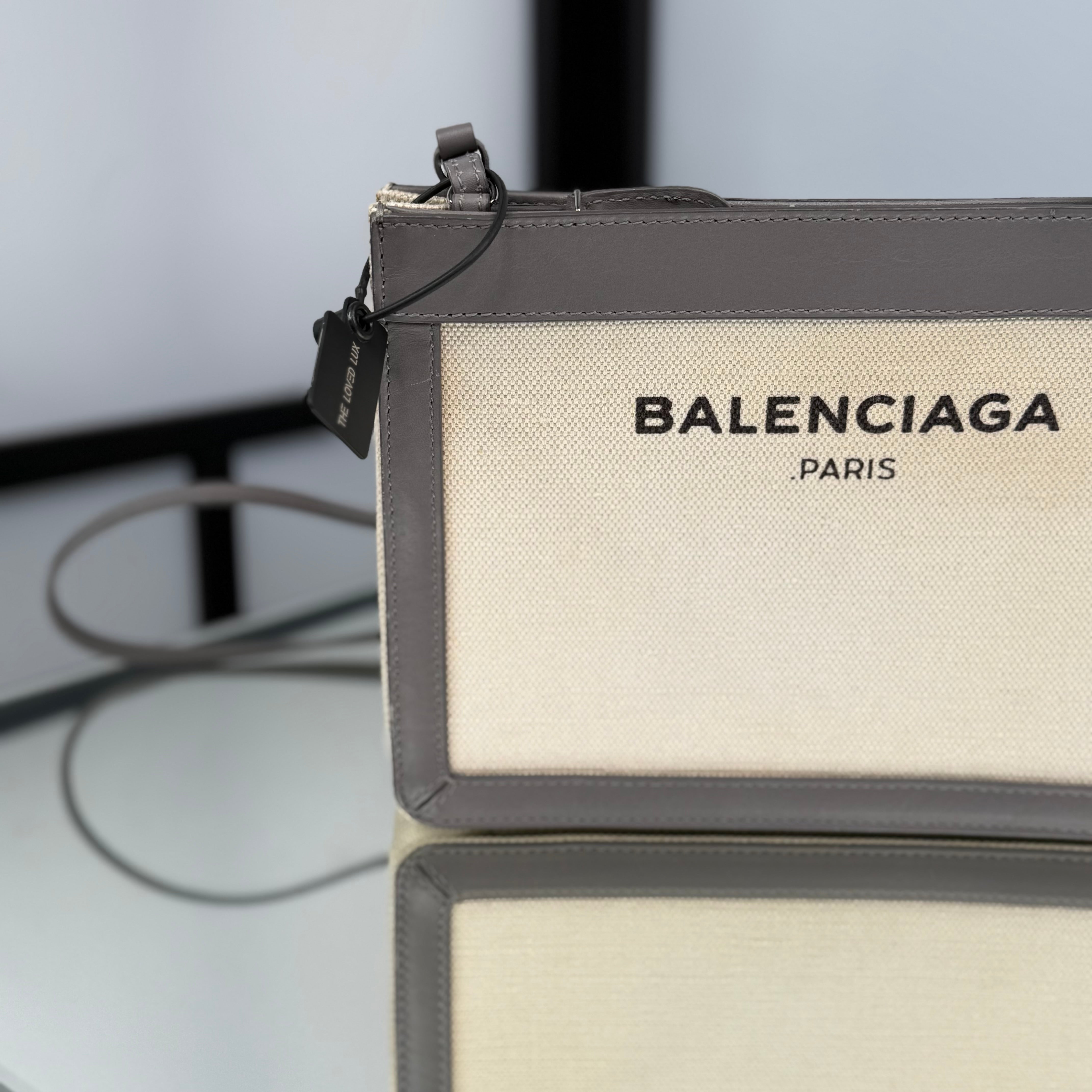 Balenciaga Grey Lock Shoulder Bag