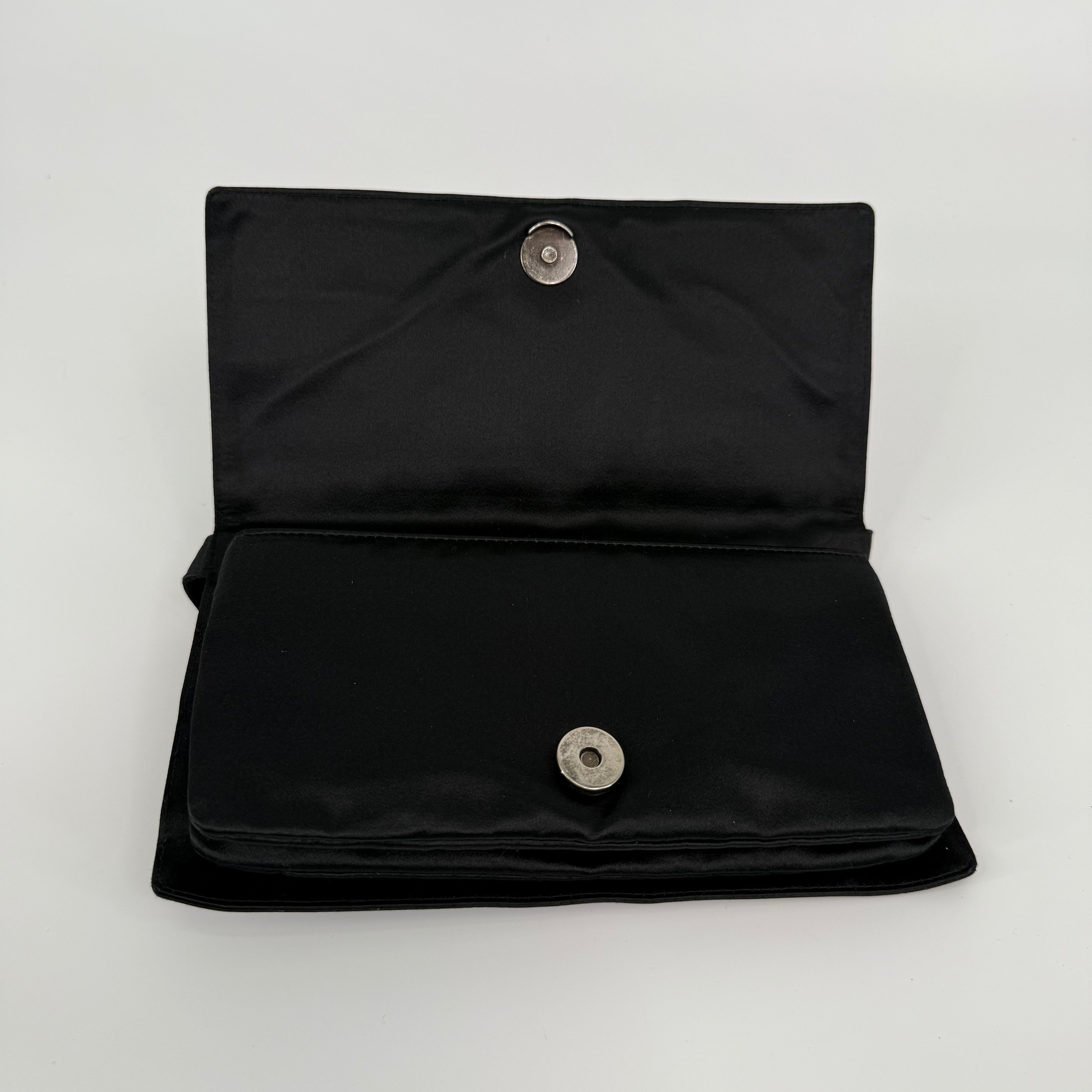 Prada Suede Black Pochette Shoulder Bag