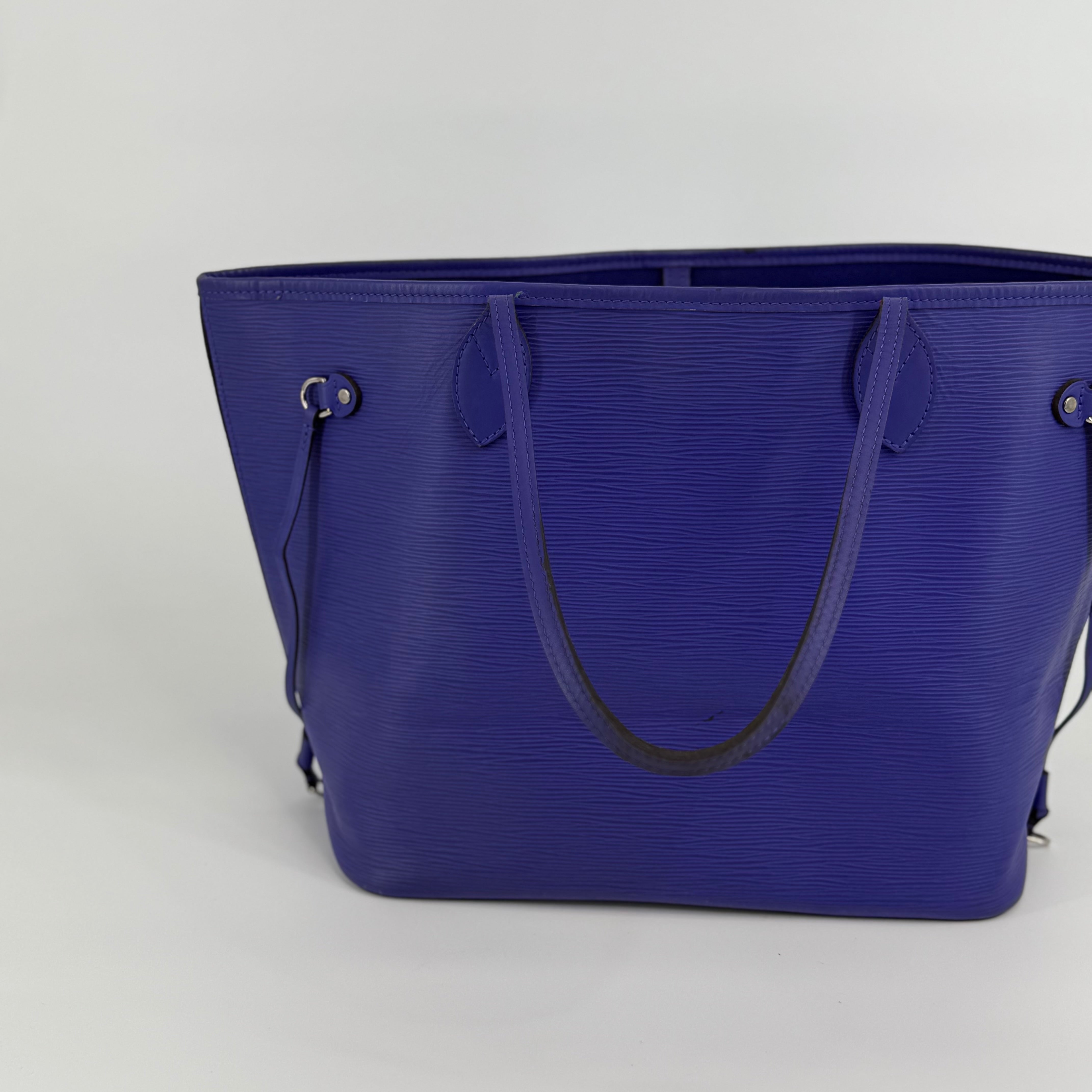 Louis Vuitton Epi Purple Neverfull MM With Pouch