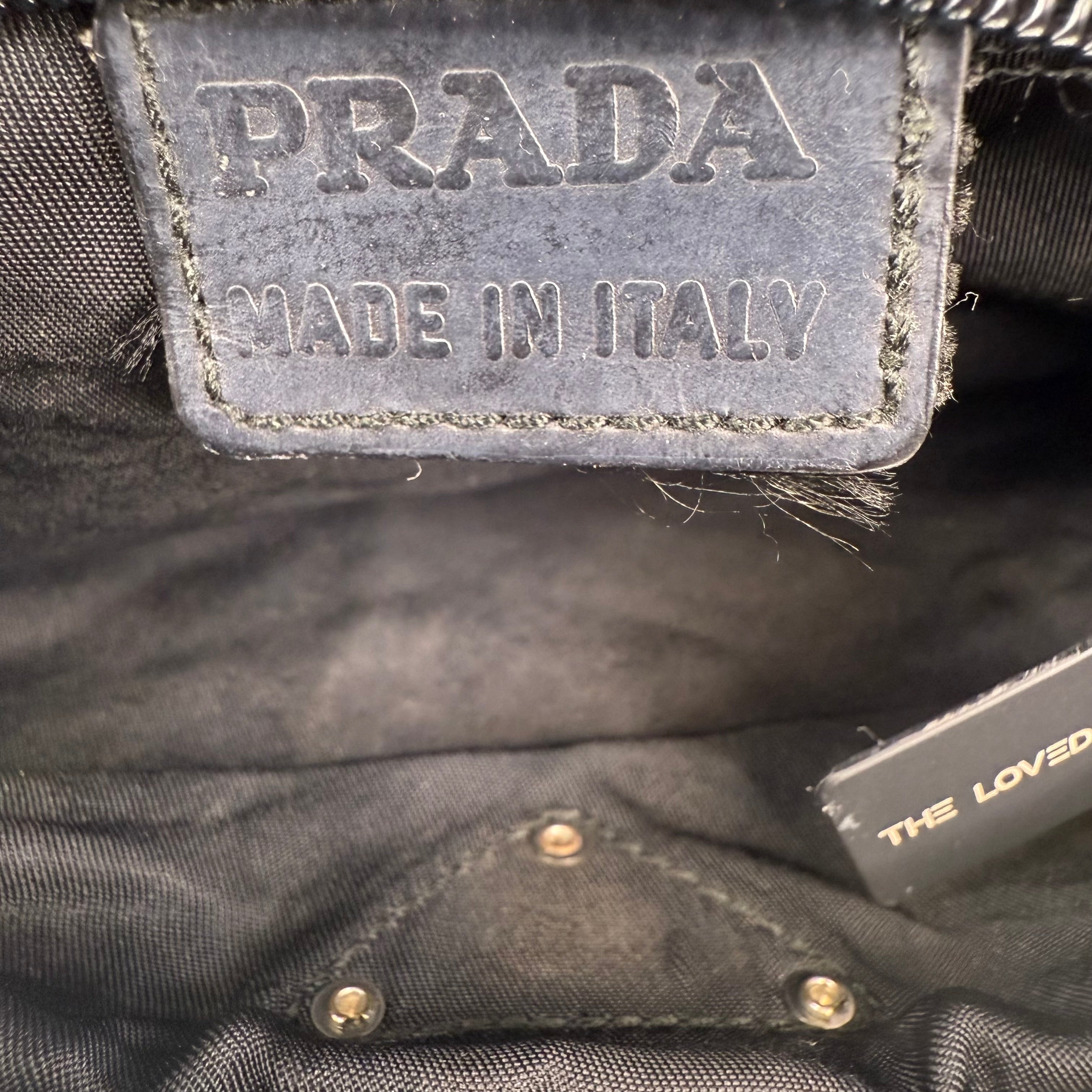 PRADA Black Nylon Wash Bag