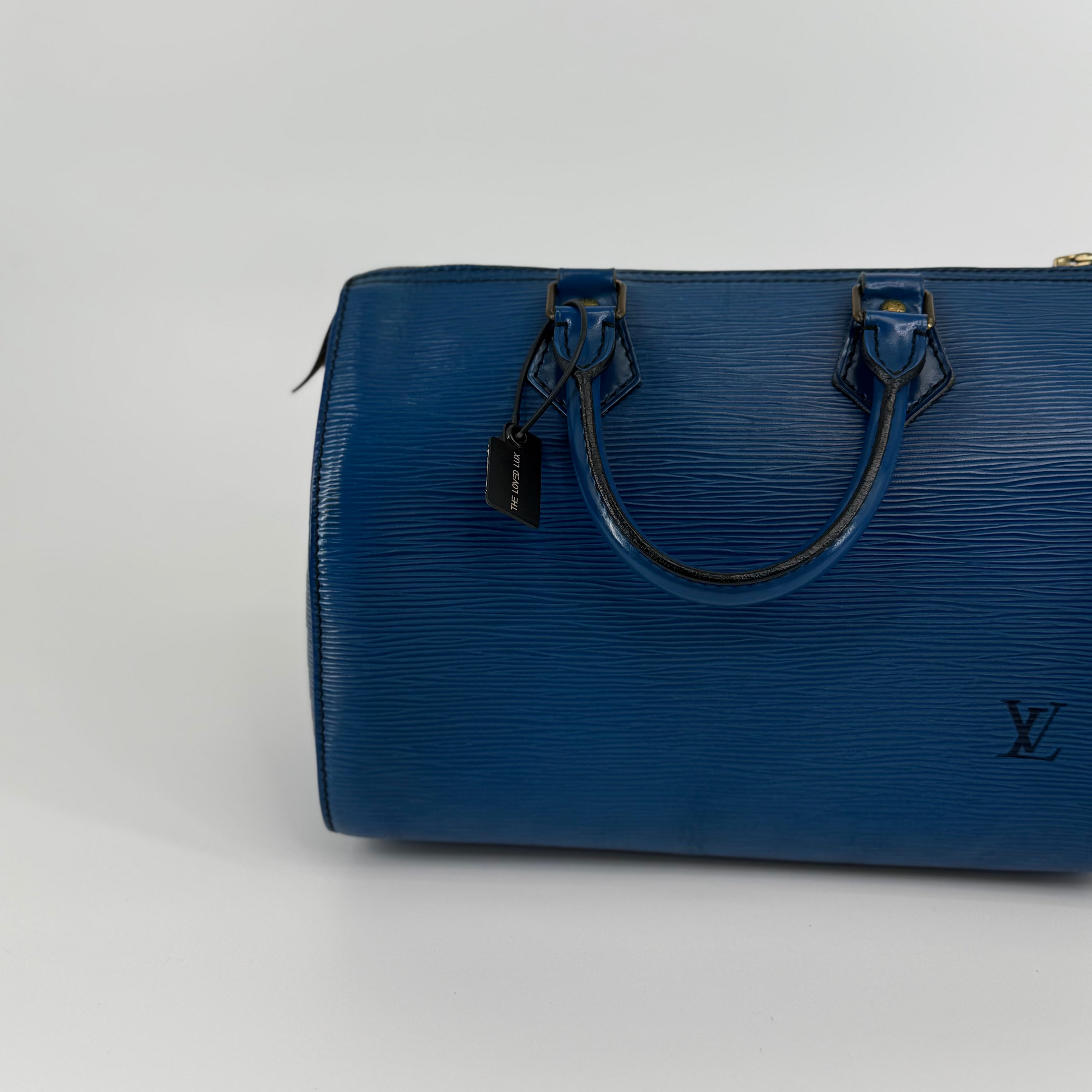 Louis Vuitton Epi Blue Speedy 25