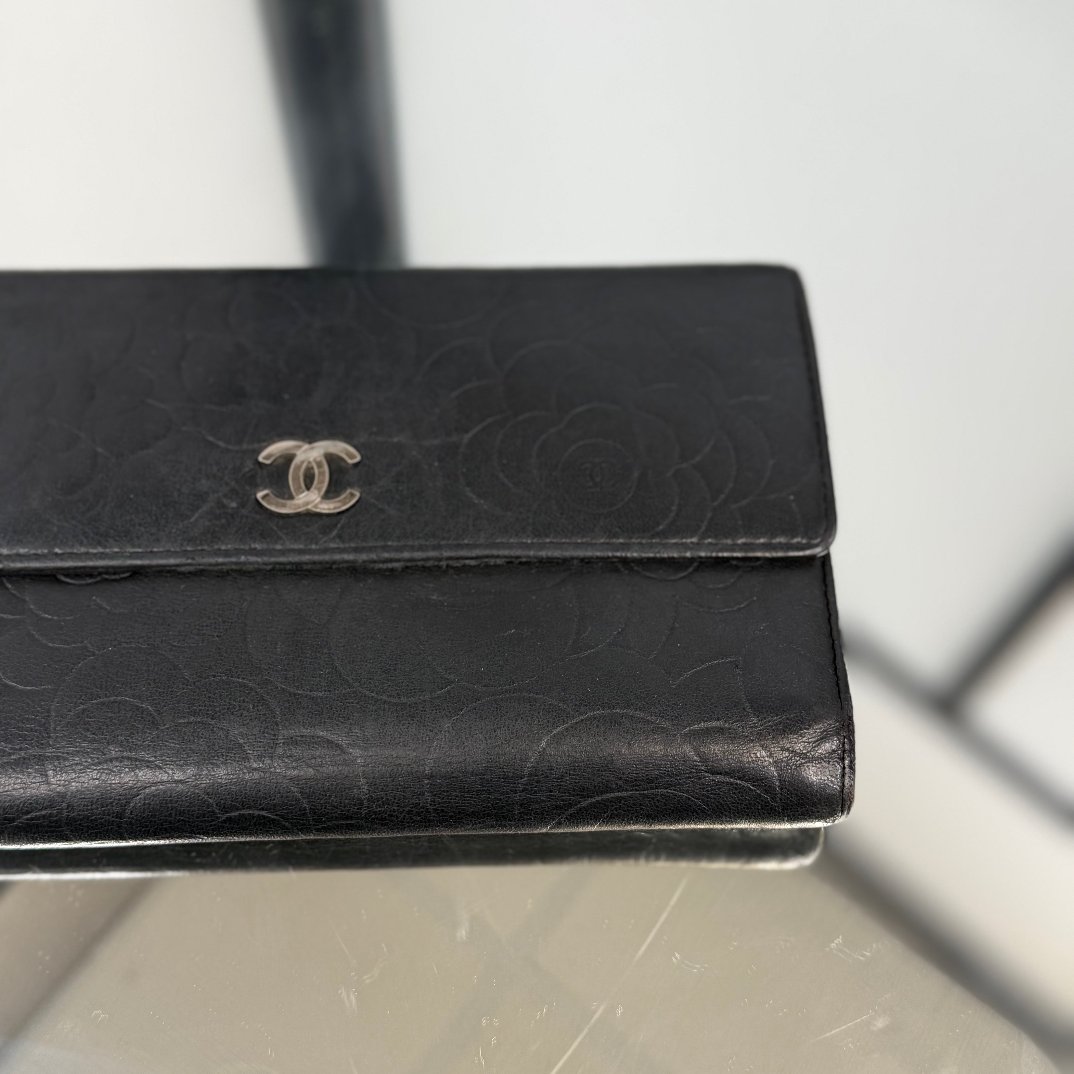 CHANEL Black Long Purse