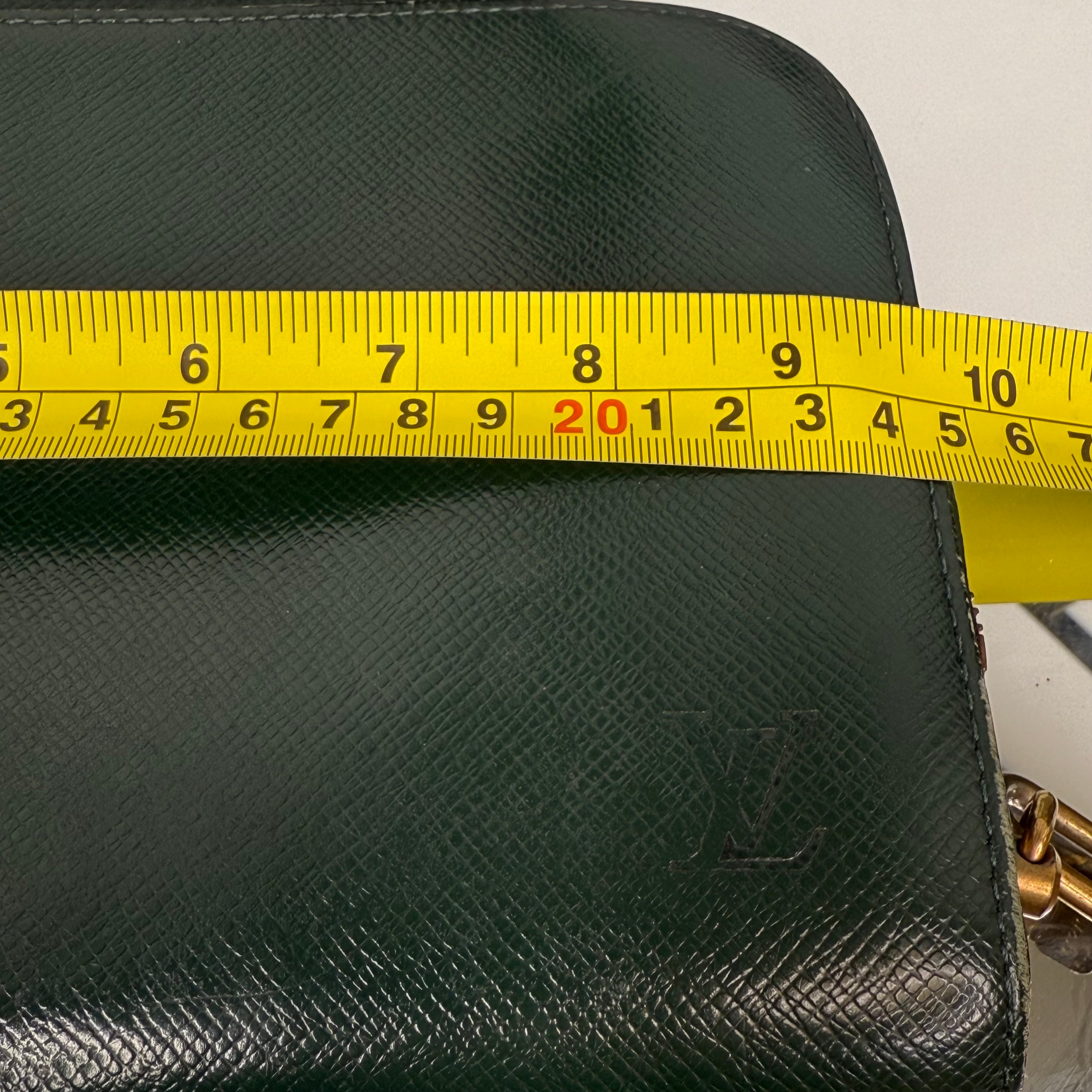 Louis Vuitton Green Taiga Wash Bag