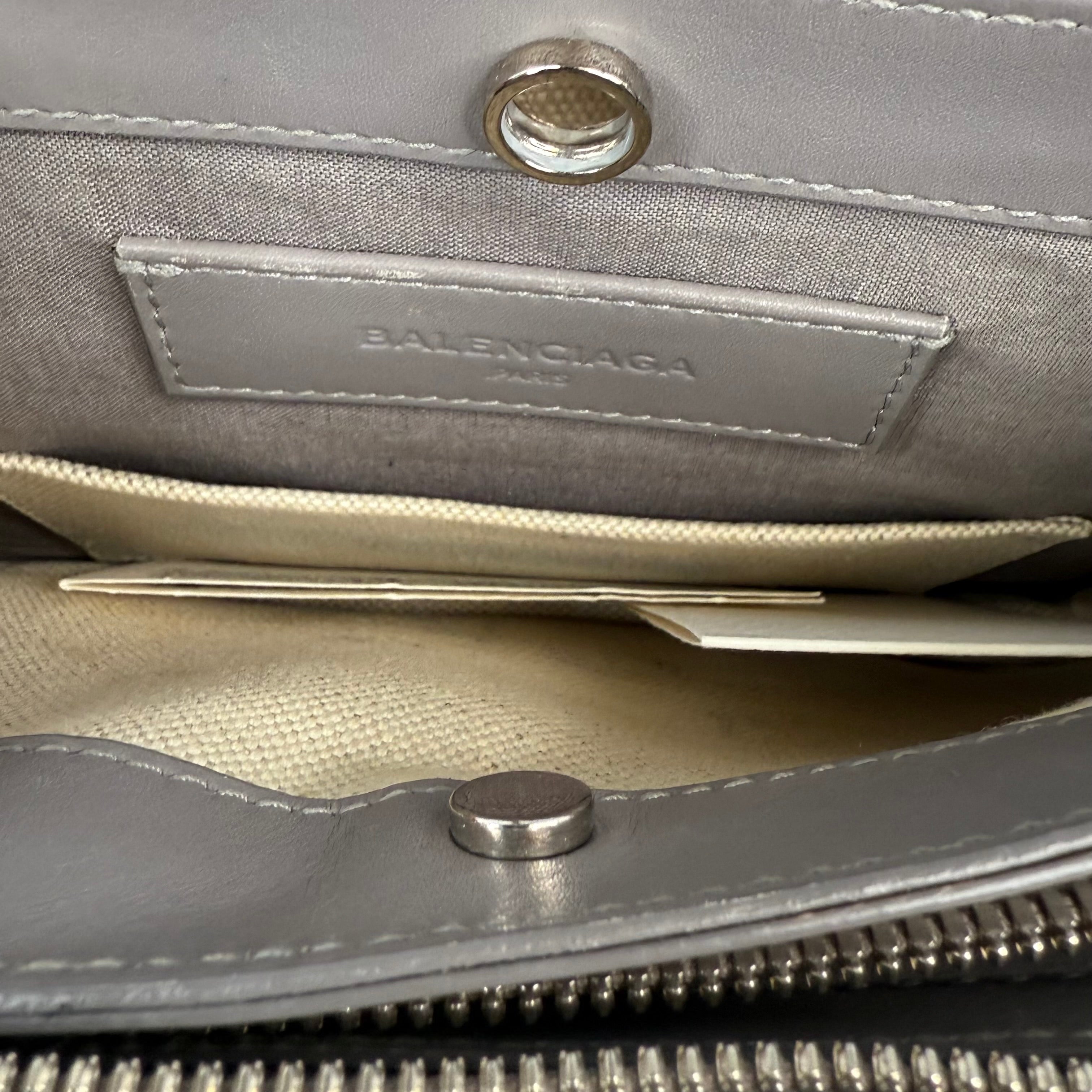 Balenciaga Grey Lock Shoulder Bag