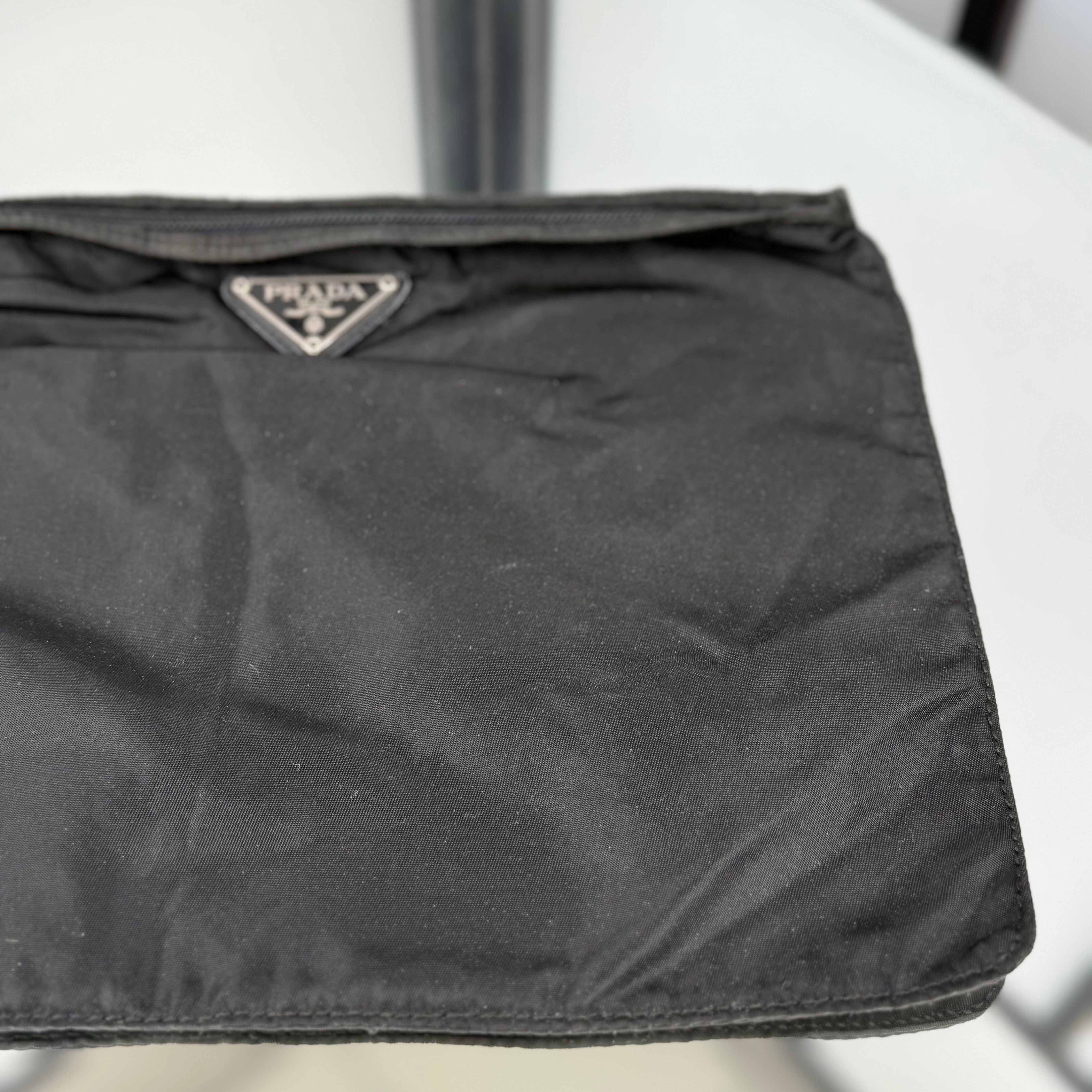 PRADA Black Nylon Wash Bag