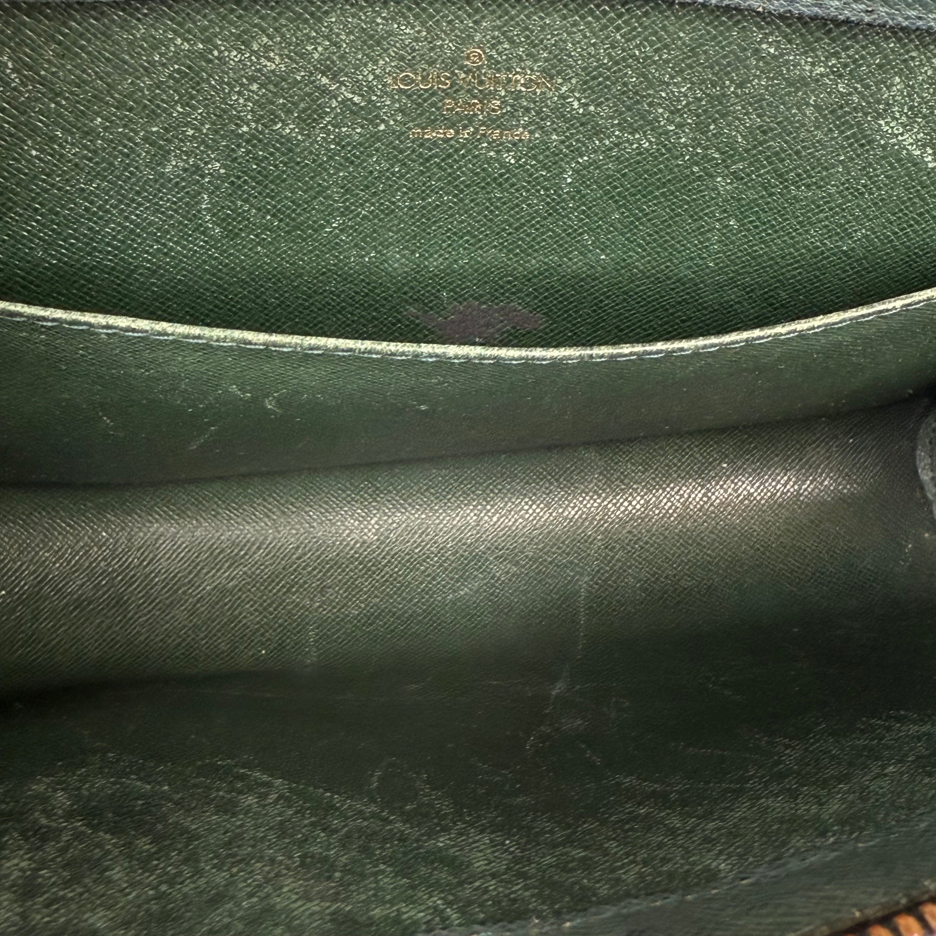 Louis Vuitton Green Taiga Wash Bag