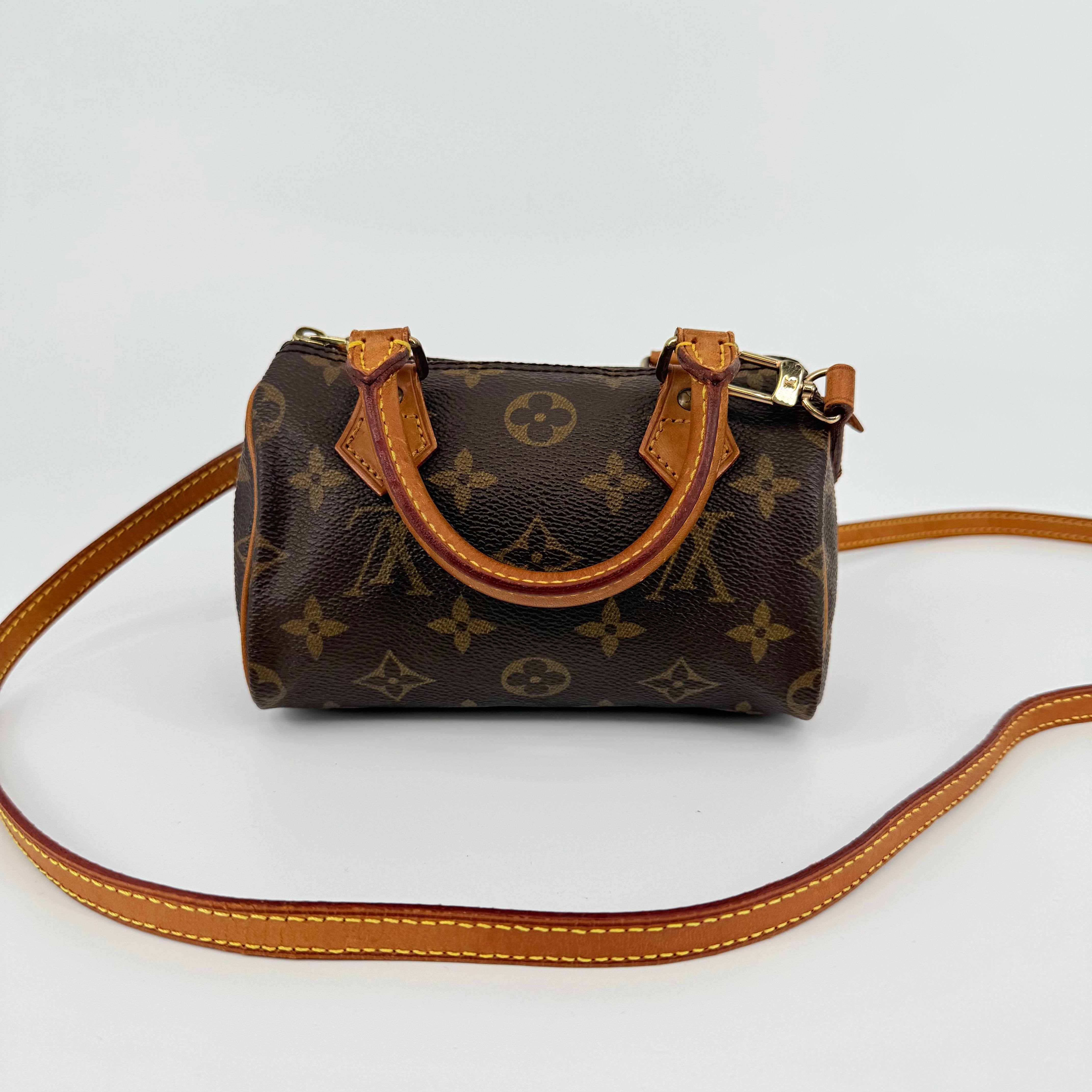 Louis Vuitton Monogram Nano Speedy With Strap