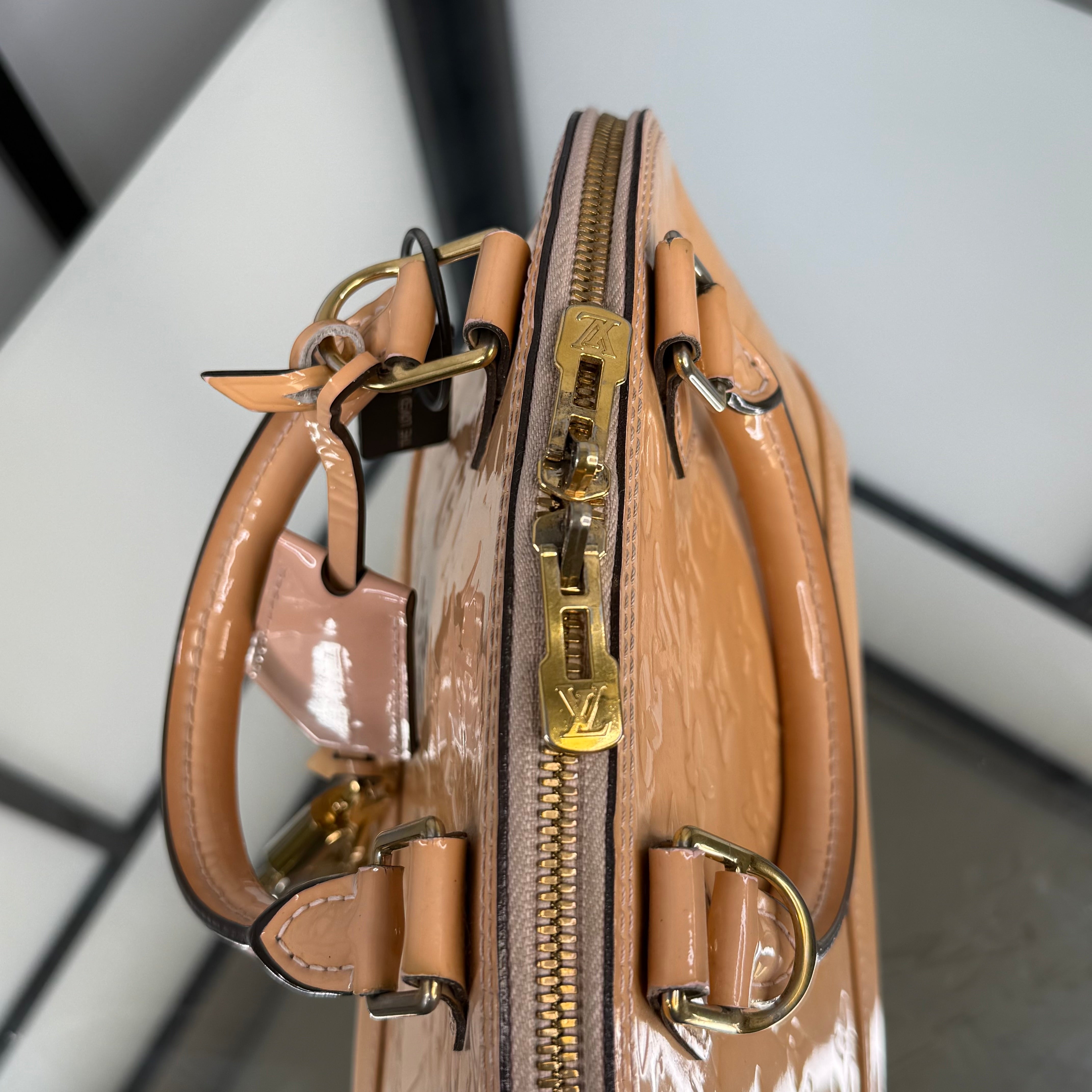 Louis Vuitton Alma BB Patent Leather Beige