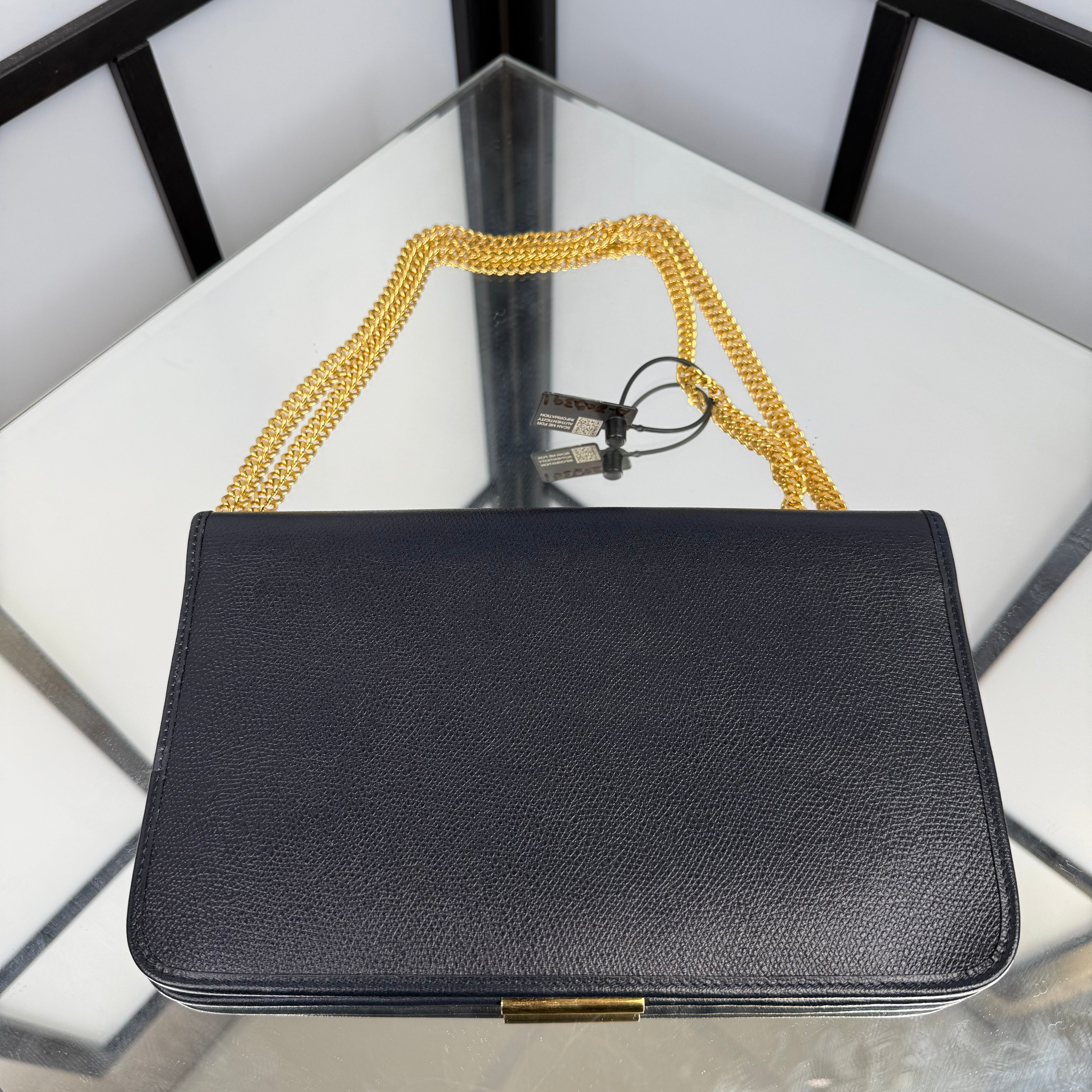 DIOR Monsieur Navy Gold Shoulder Bag Chain