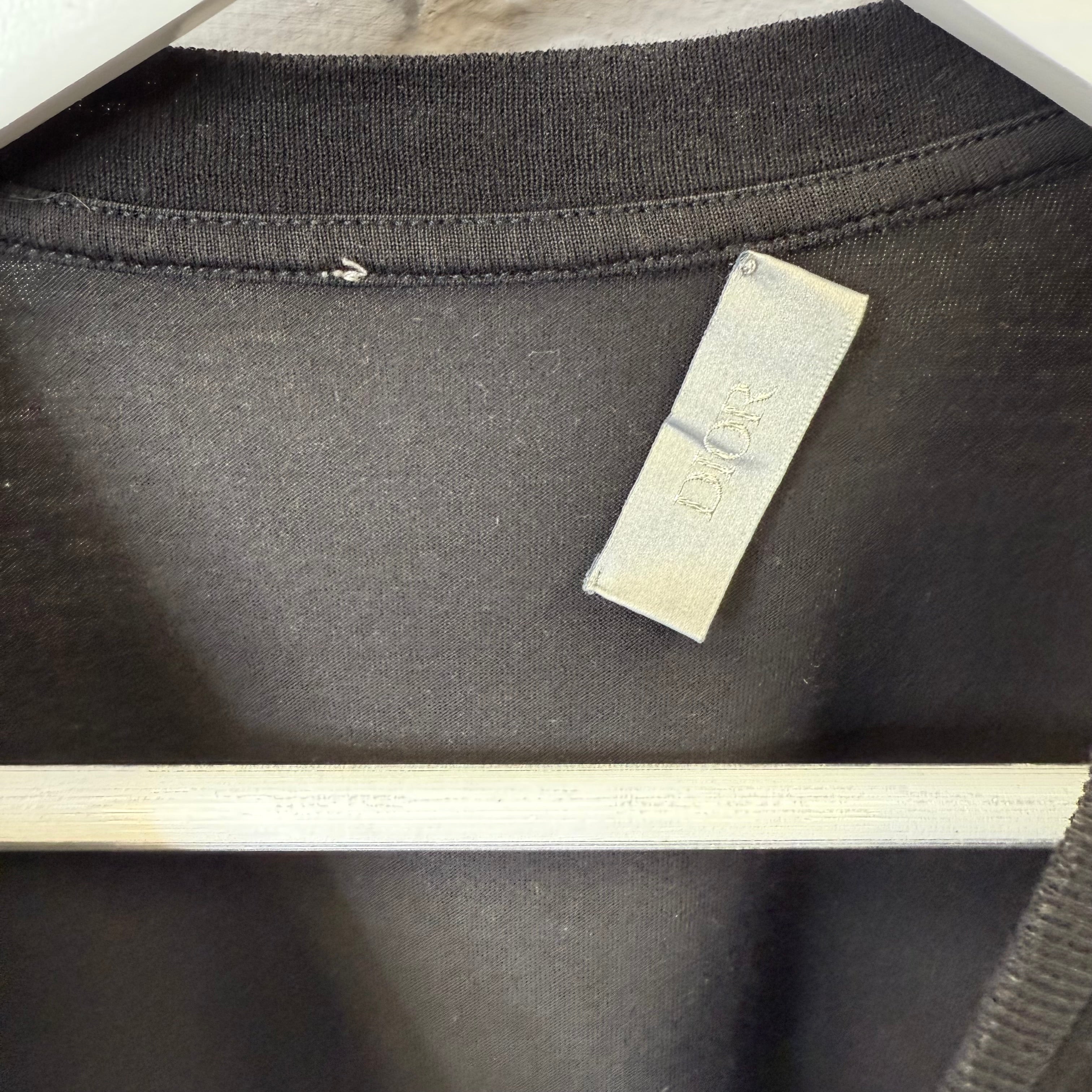DIOR x Daniel Arsham Enroded 3D Printed Black T-Shirt Size Medium