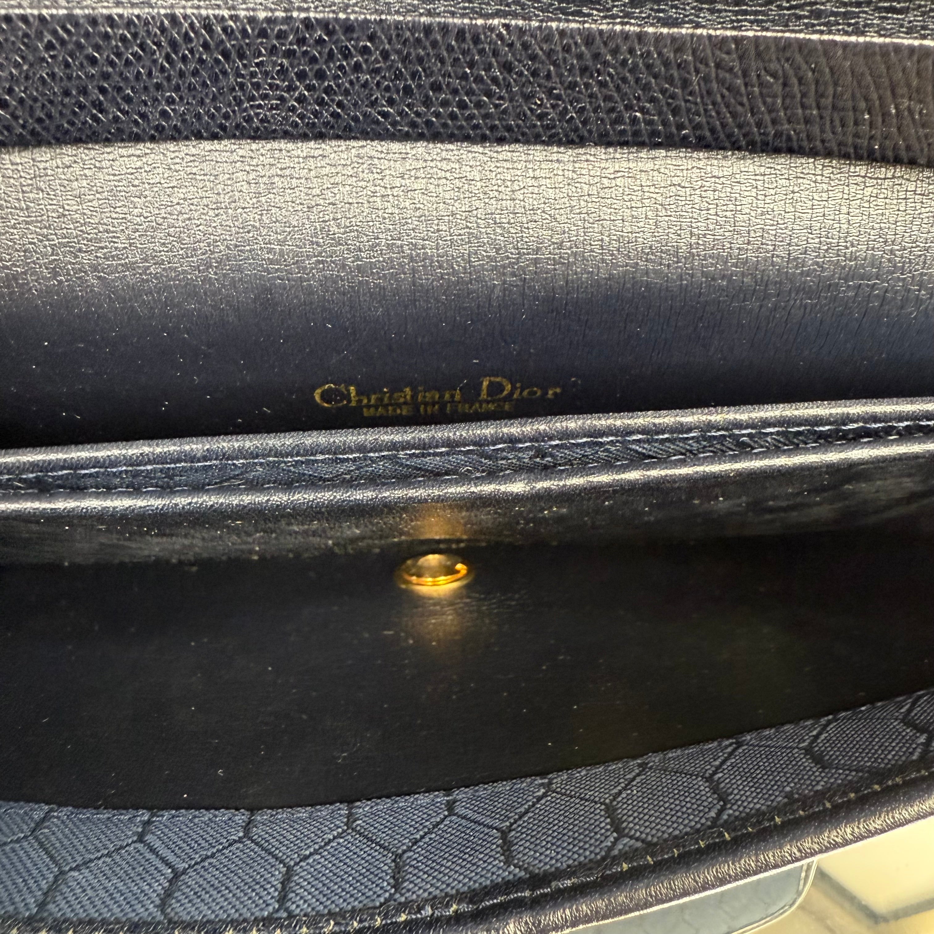 DIOR Monsieur Navy Gold Shoulder Bag Chain