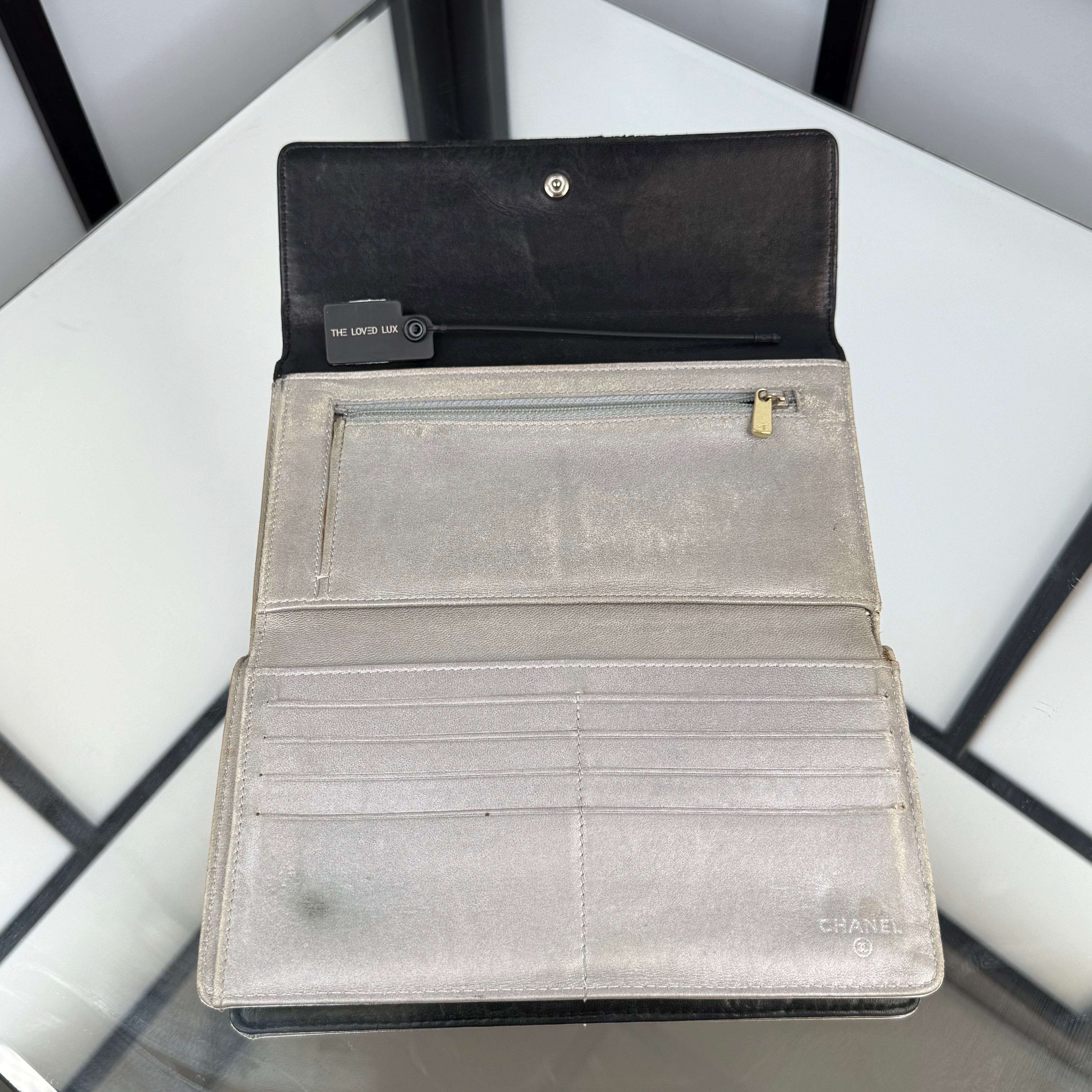 CHANEL Black Long Purse