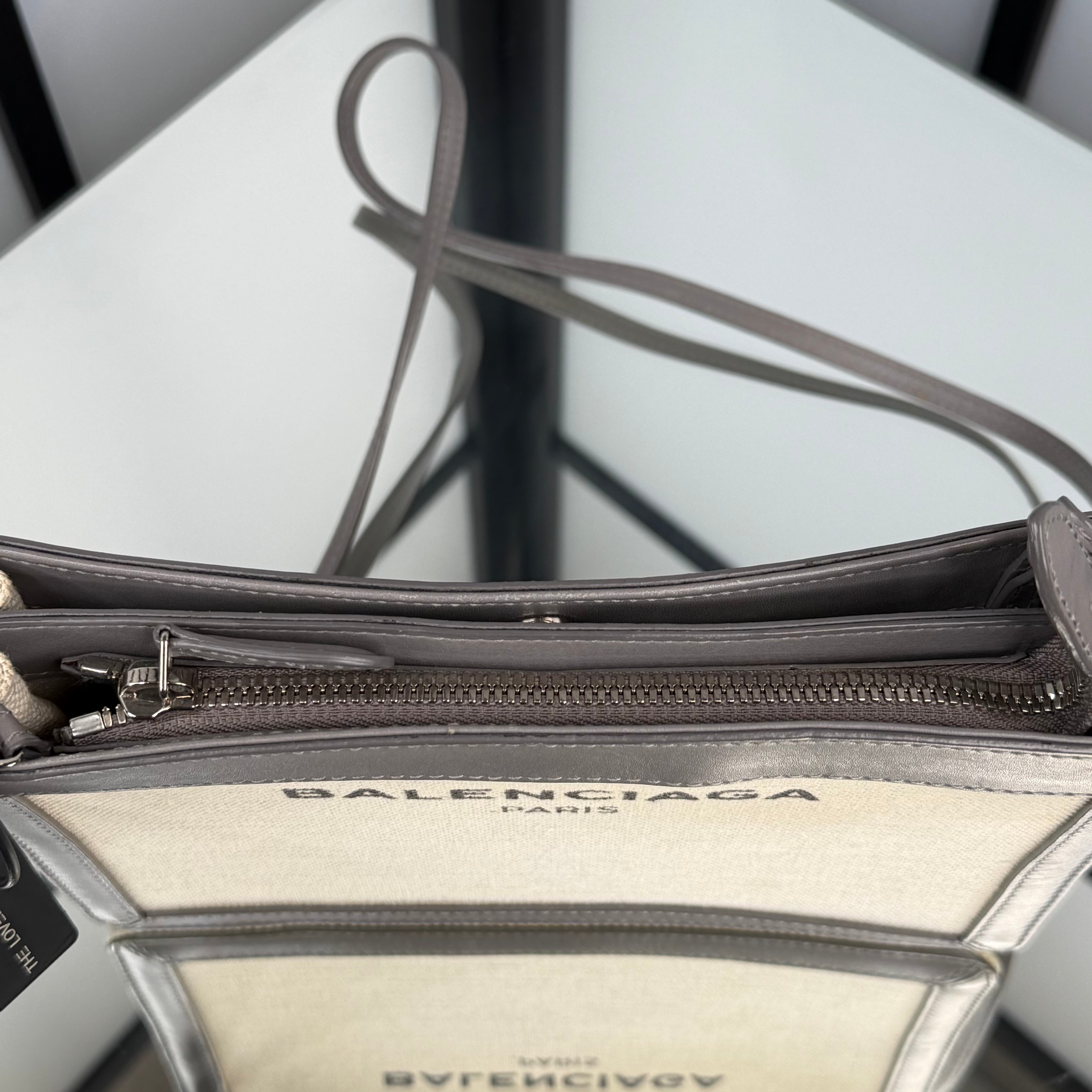 Balenciaga Grey Lock Shoulder Bag
