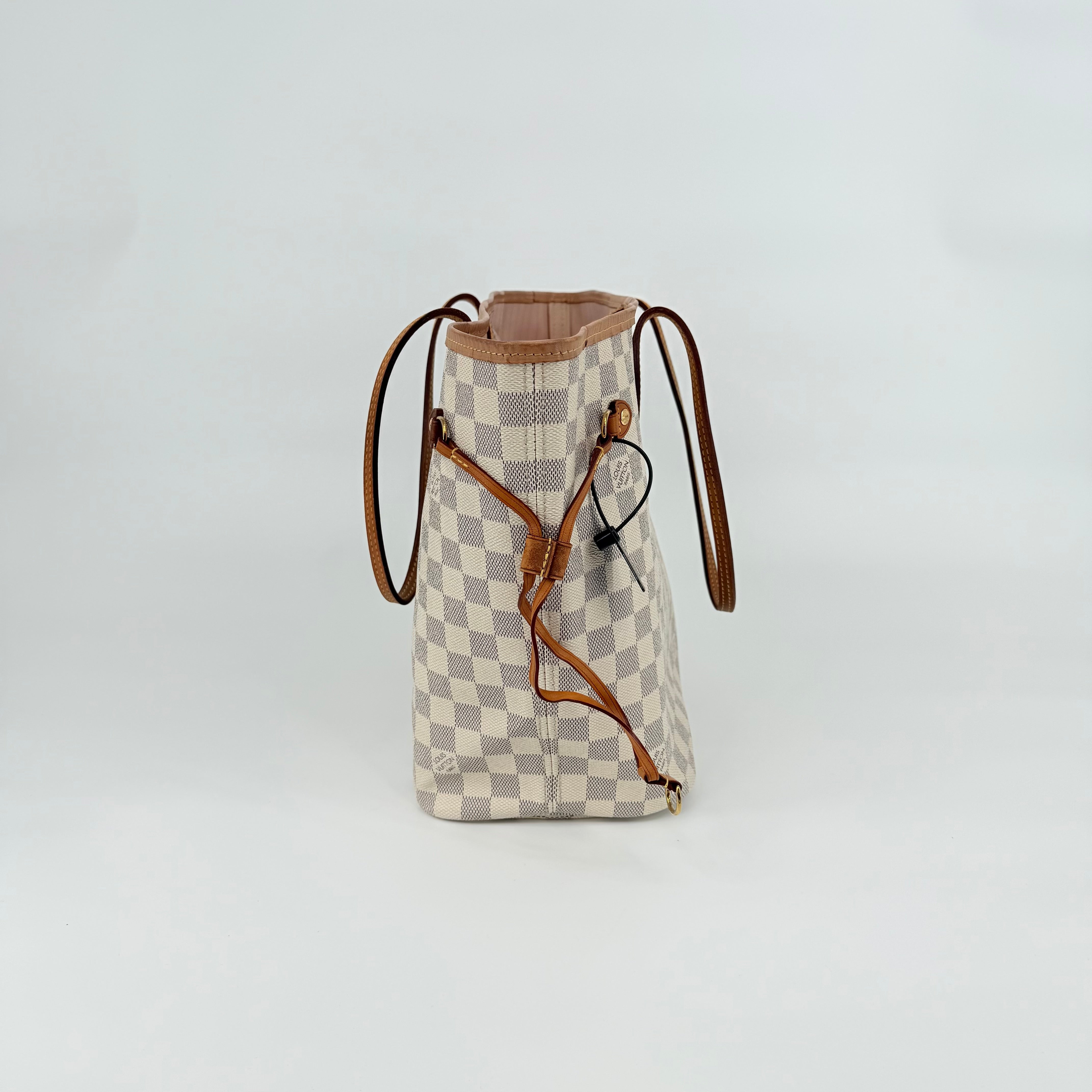 Louis Vuitton Damier Azur Pink Interior Neverfull MM With Pouch
