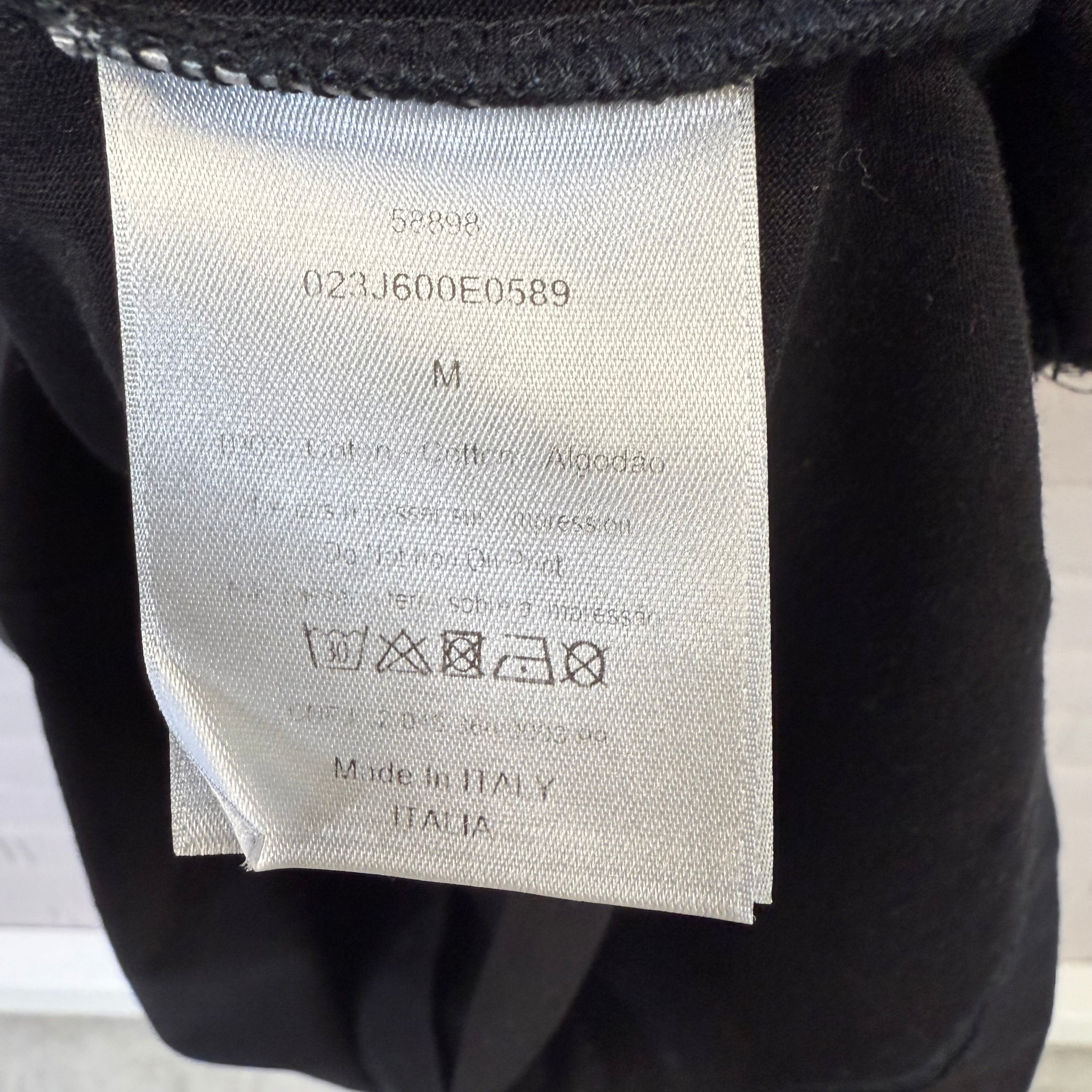 DIOR x Daniel Arsham Enroded 3D Printed Black T-Shirt Size Medium