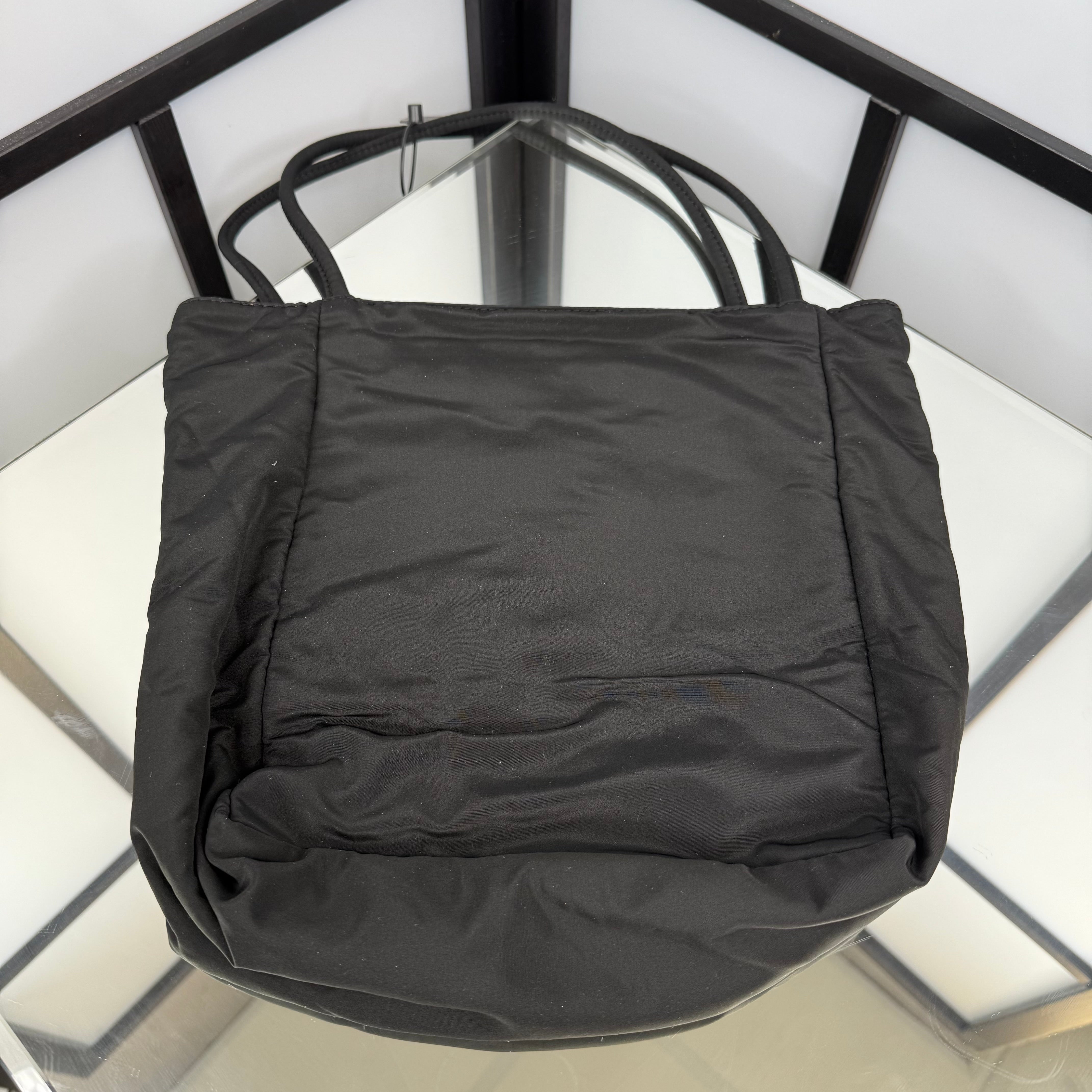 Bottega Venata Black Nylon Tessuto Handbag