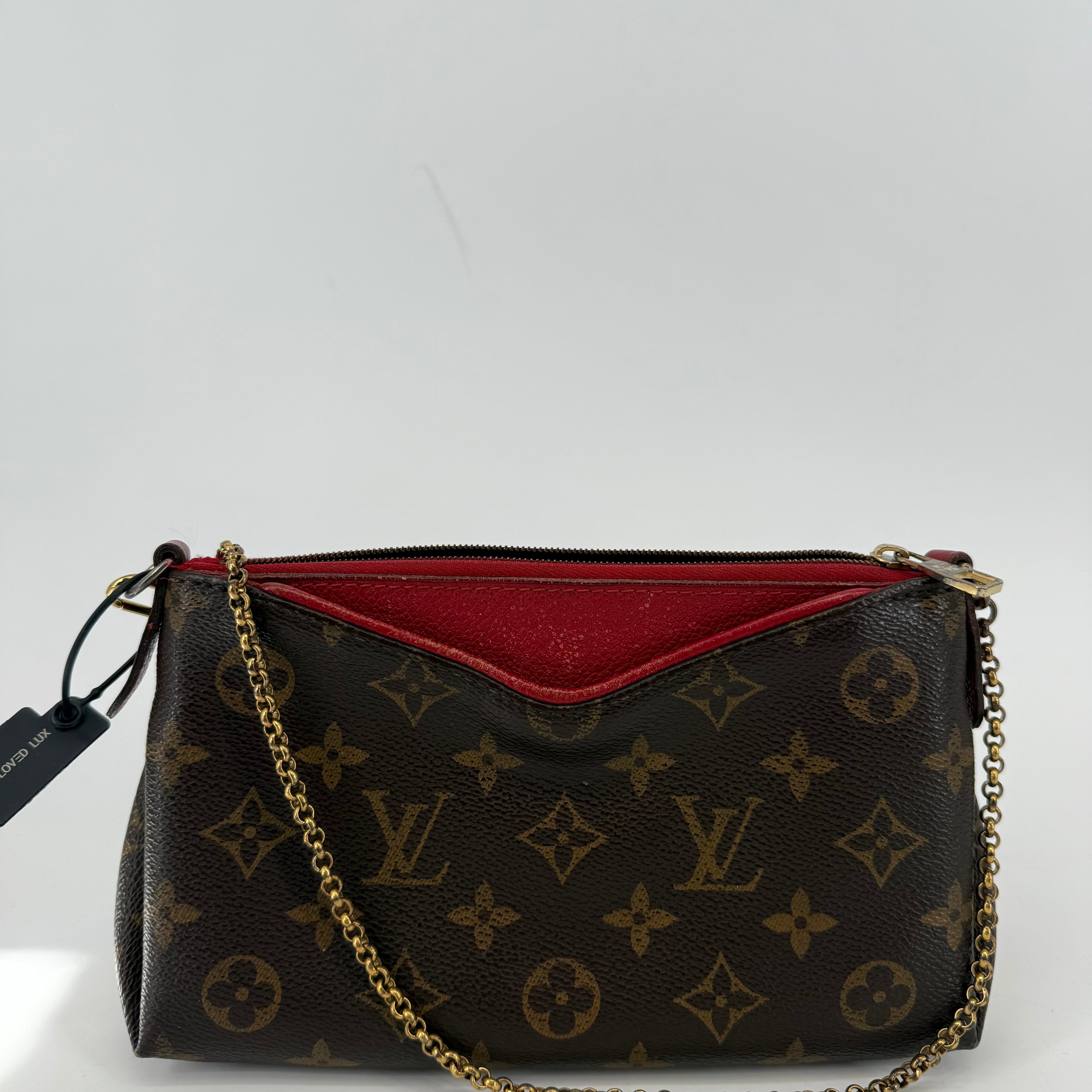 Louis Vuitton Monogram Pallas Shoulder Bag (L-439)