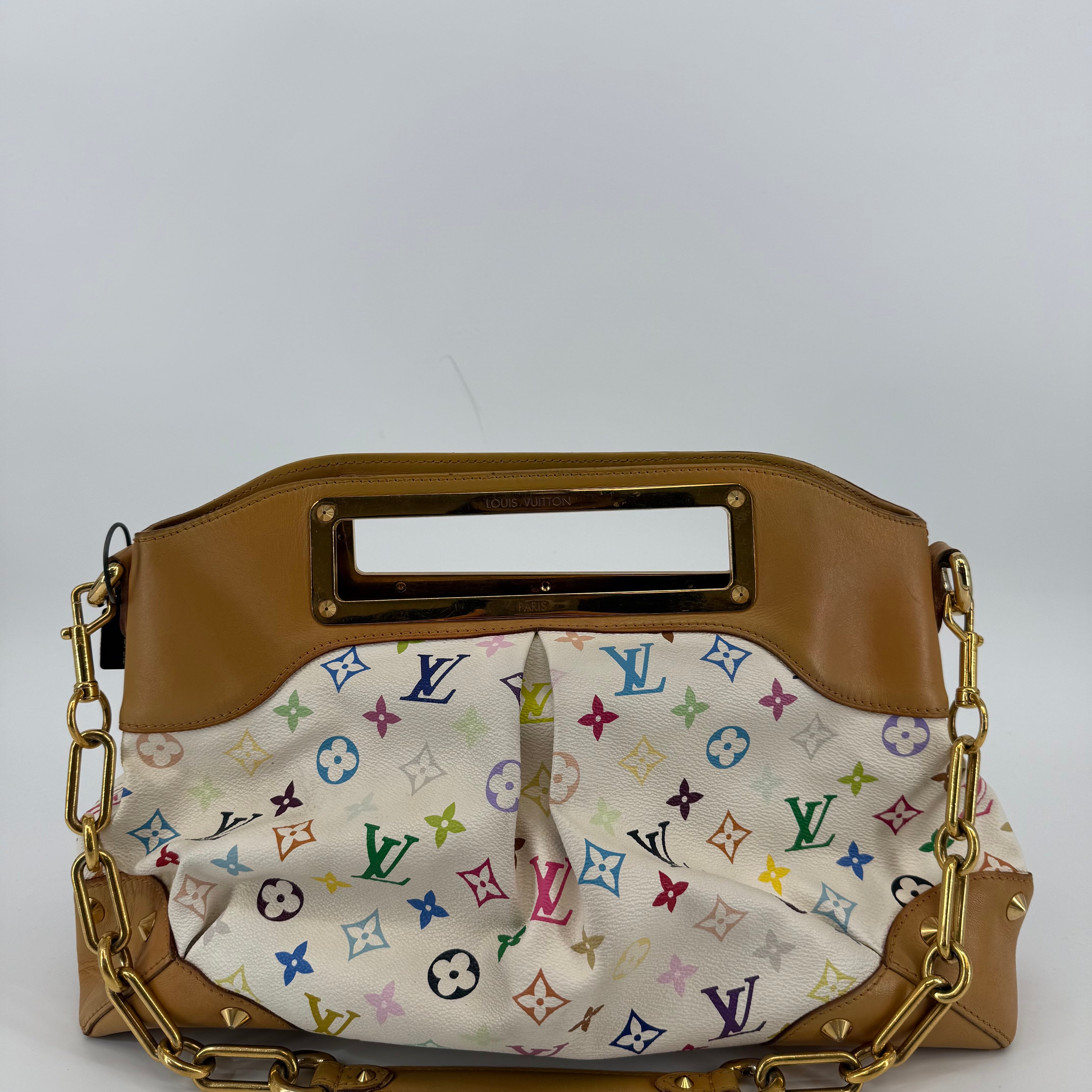 Louis Vuitton Takashi Murakami White Judy Shoulder Bag (L-401)