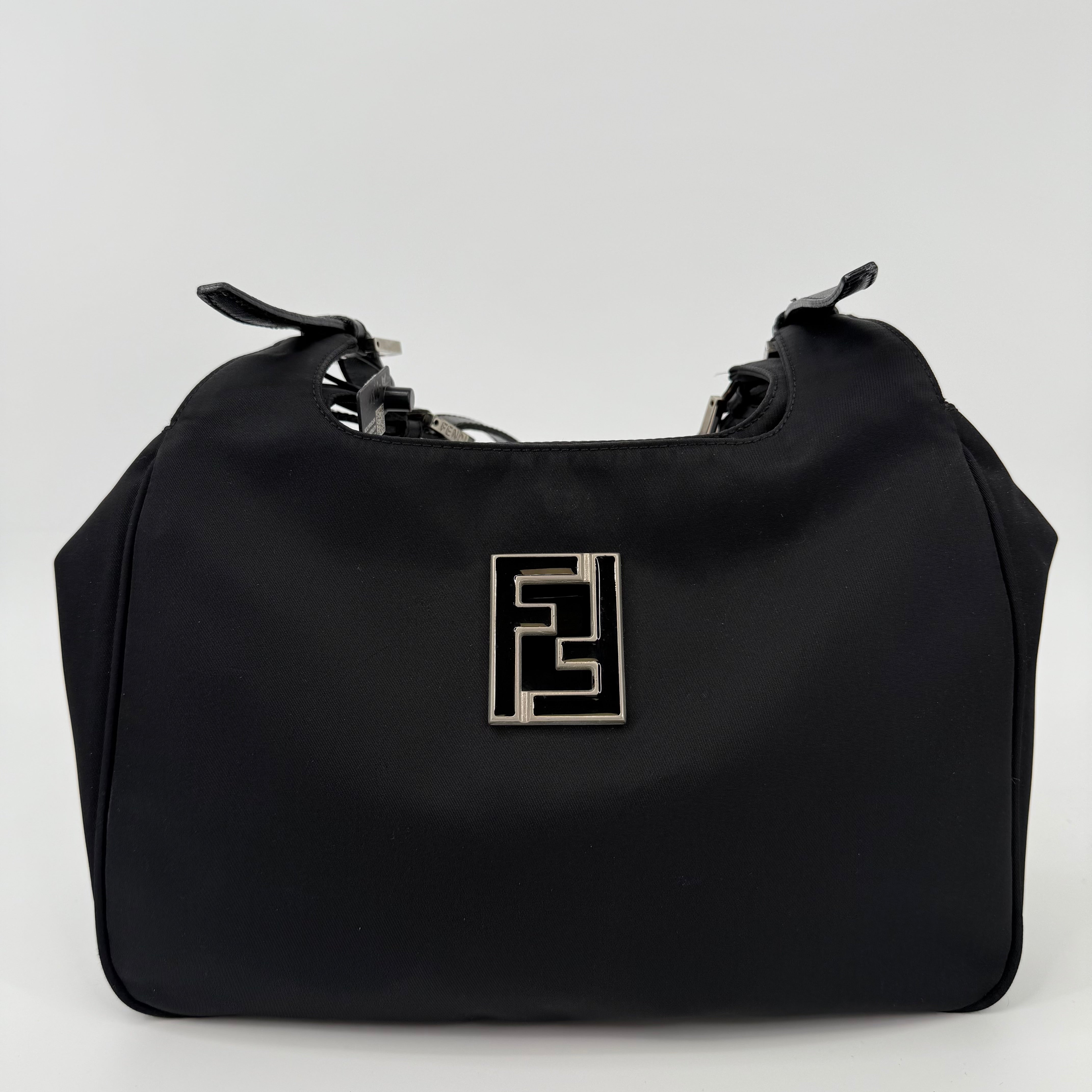 FENDI Black Nylon HandBag