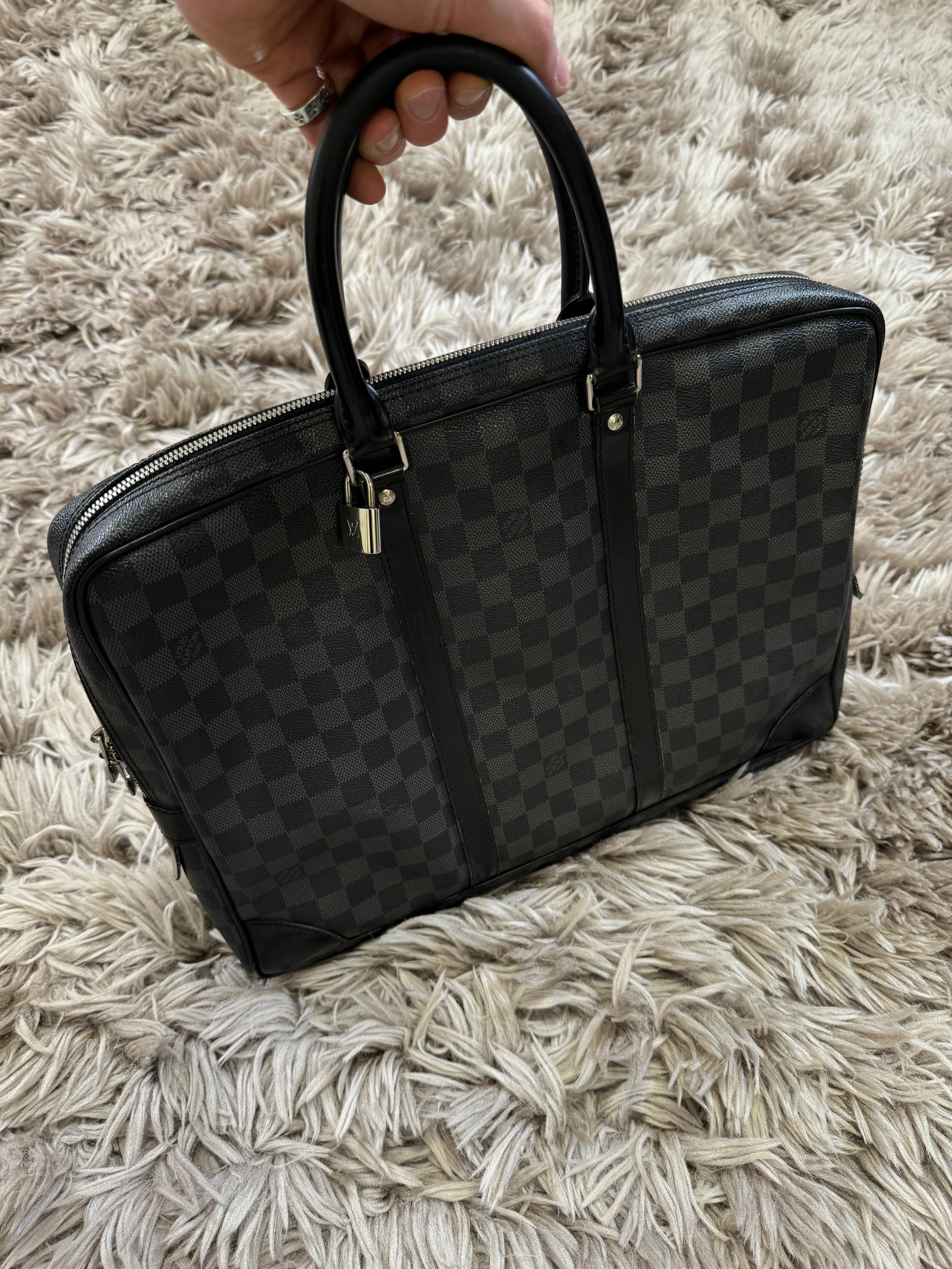 Louis Vuitton black laptop bag