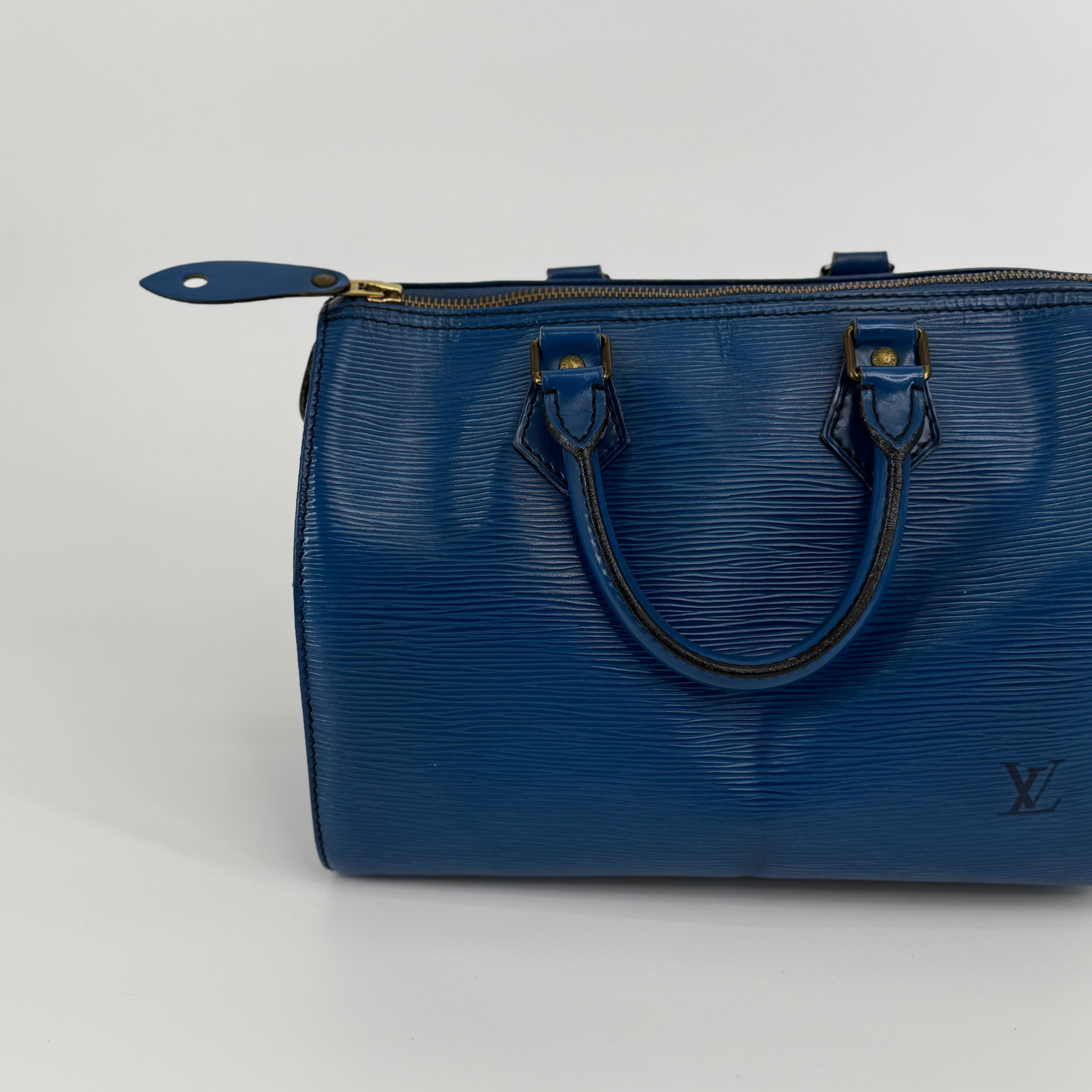 Louis Vuitton Epi Blue Speedy 25