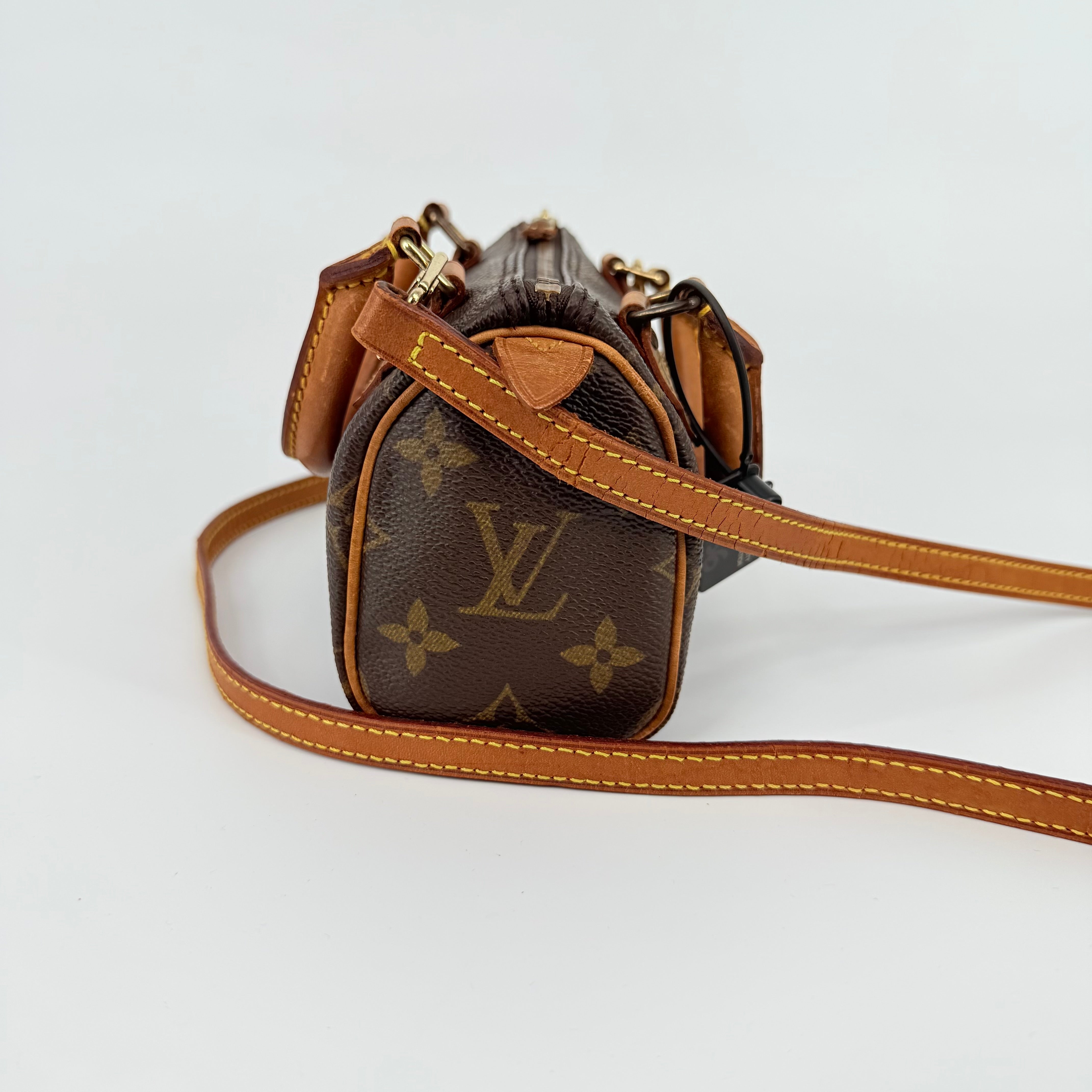 Louis Vuitton Monogram Nano Speedy With Strap