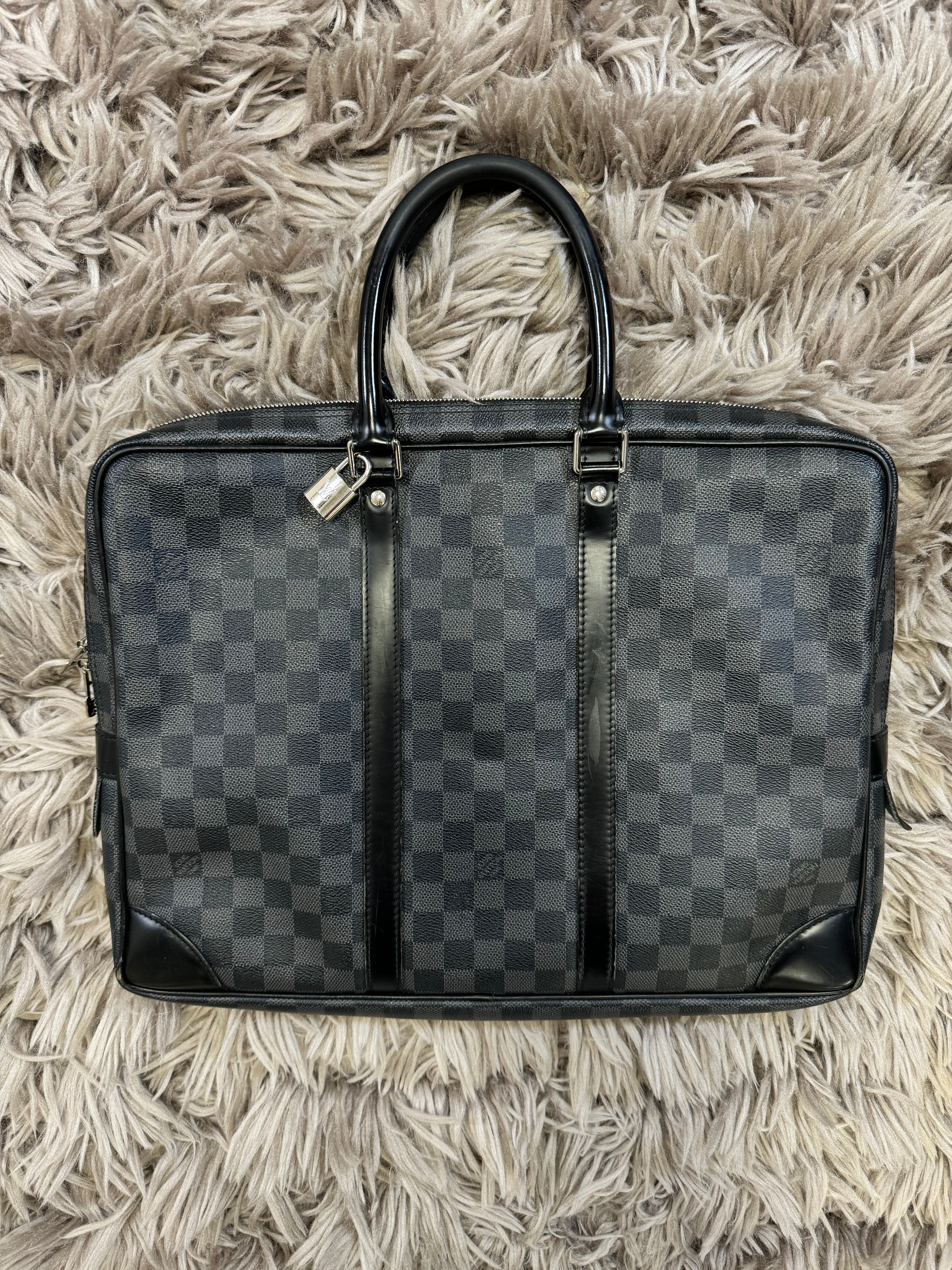 Louis Vuitton black laptop bag