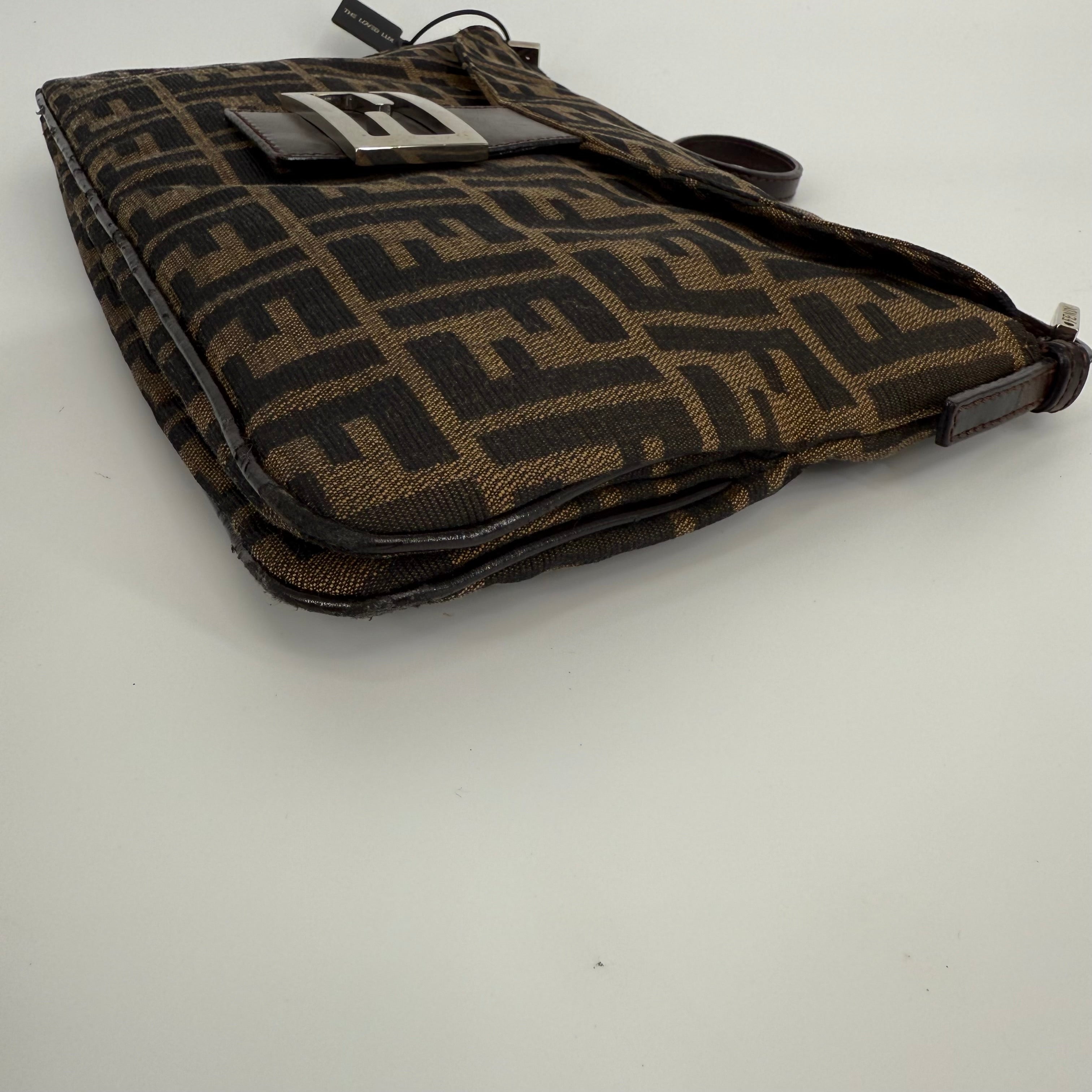 FENDI Brown FF Baguette Handbag