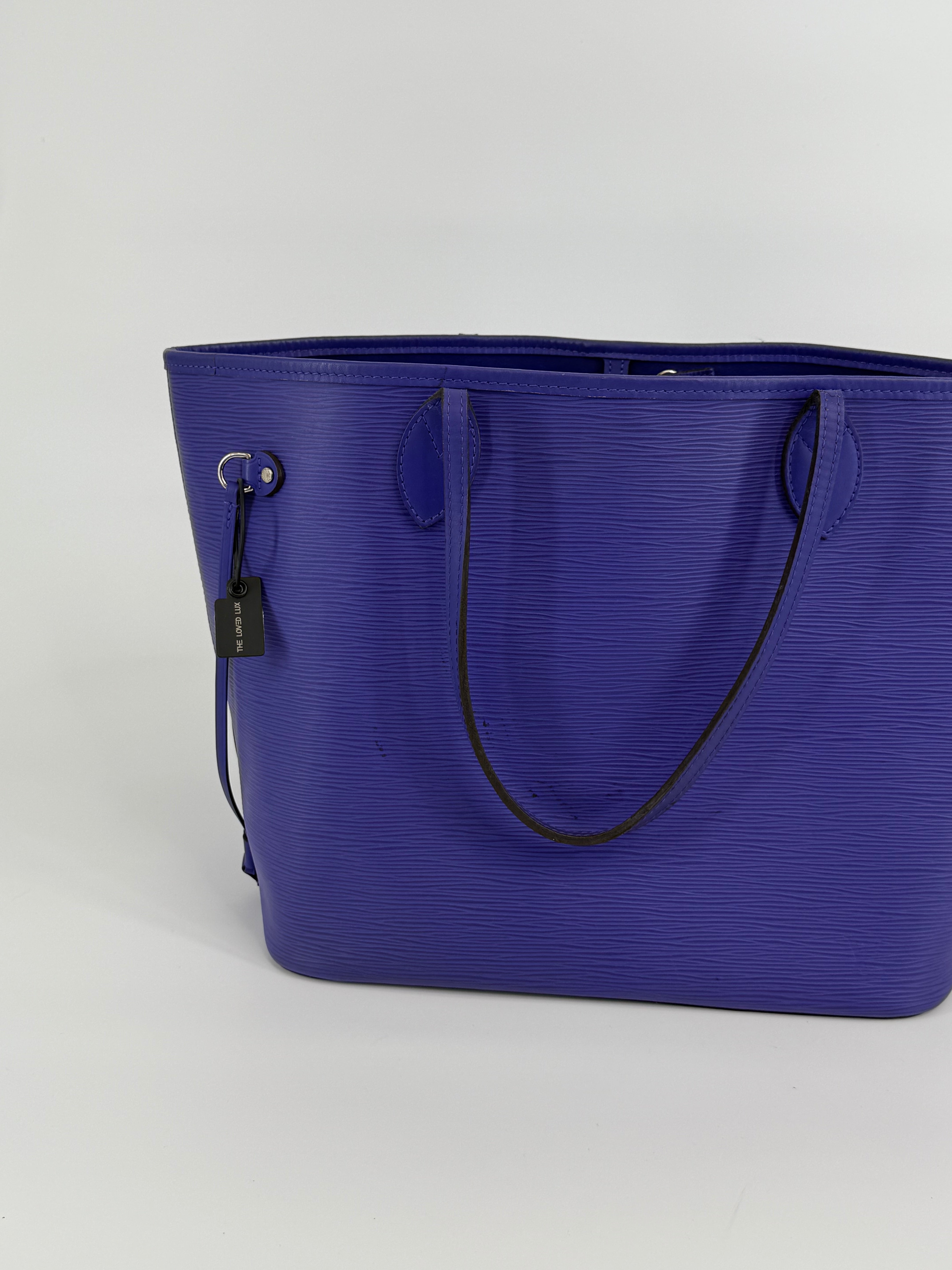 Louis Vuitton Epi Purple Neverfull MM With Pouch
