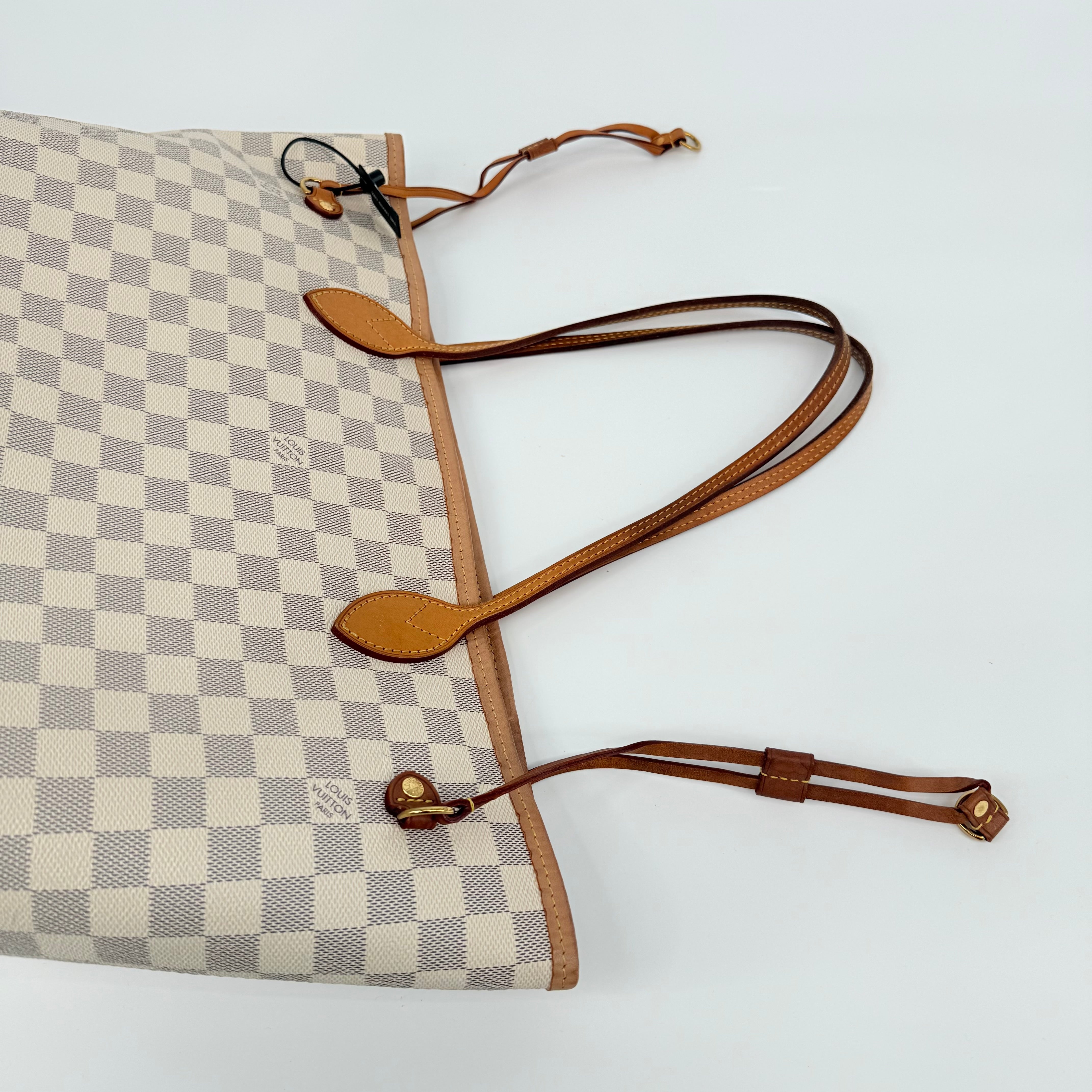 Louis Vuitton Damier Azur Pink Interior Neverfull MM With Pouch