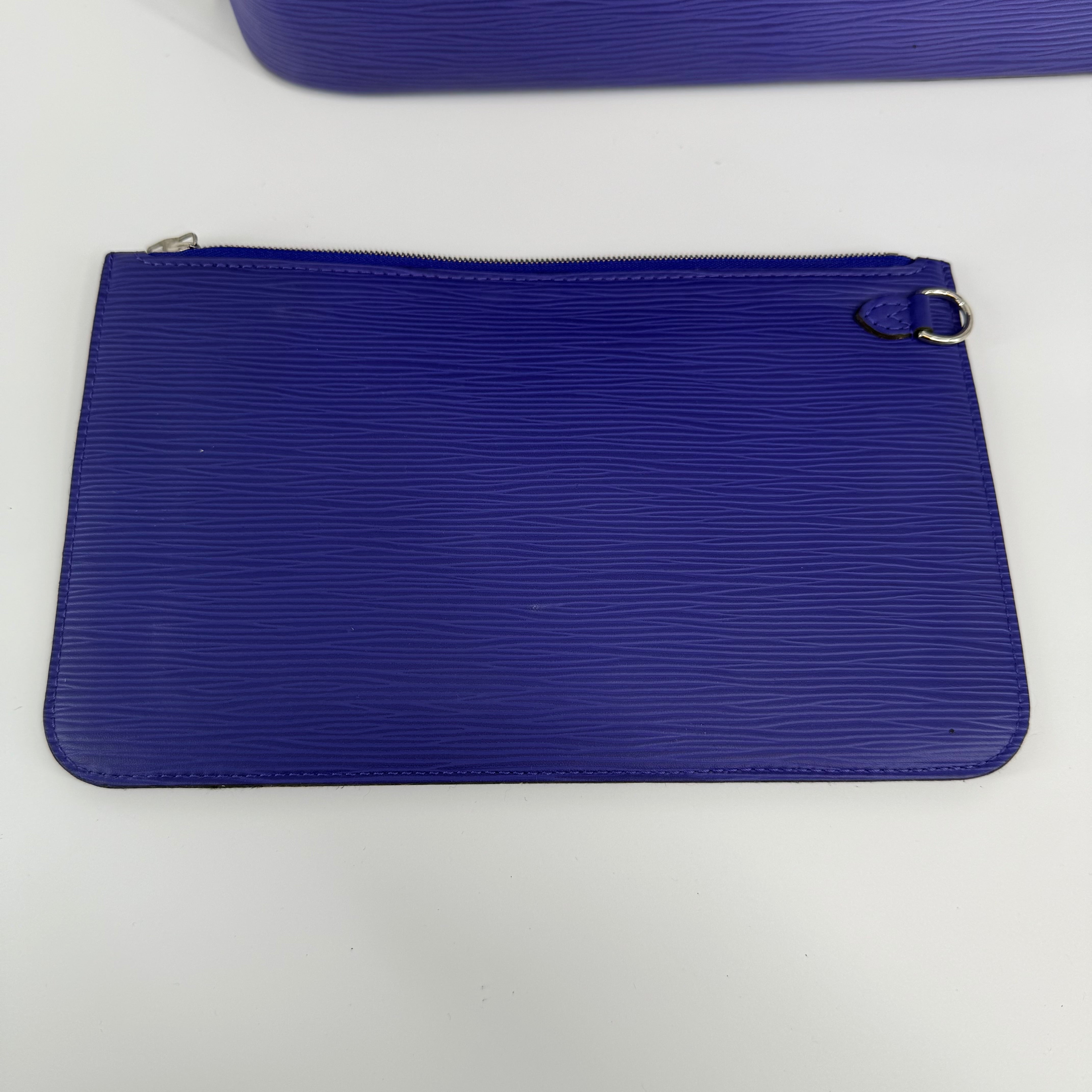 Louis Vuitton Epi Purple Neverfull MM With Pouch