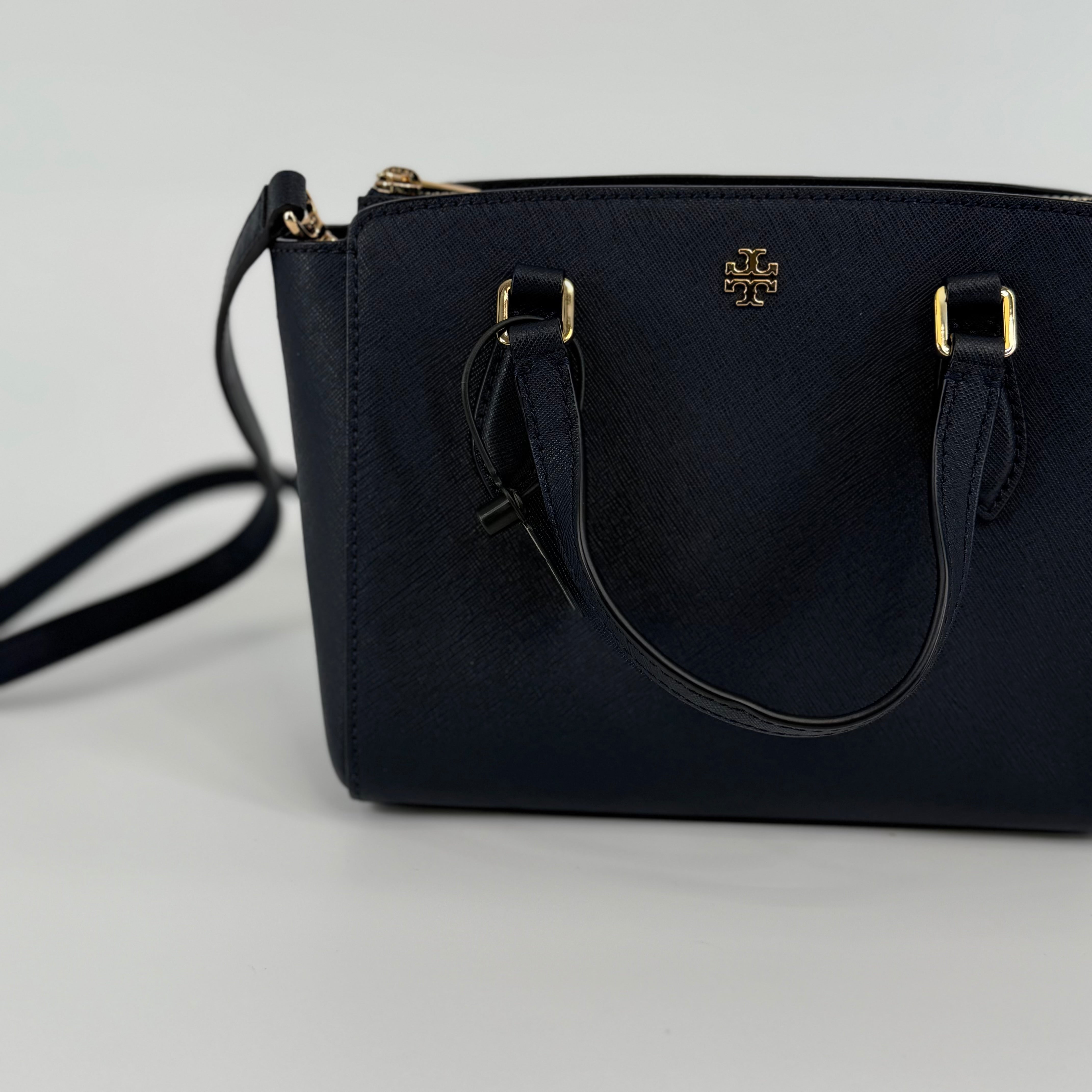 Tory Burch Navy Mini Emerson Handbag