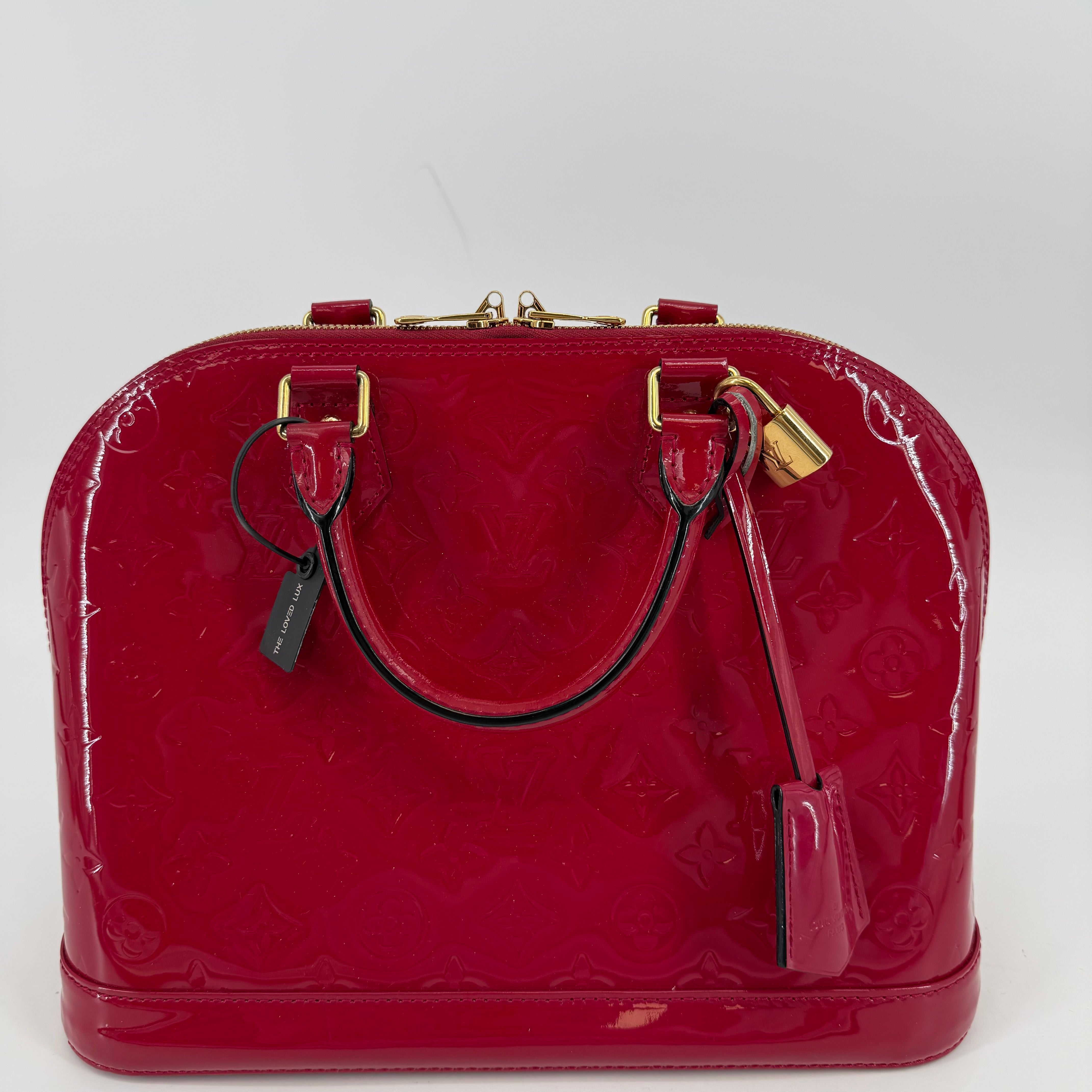 Louis Vuitton Patent Red Vernis Alma PM (L-426)