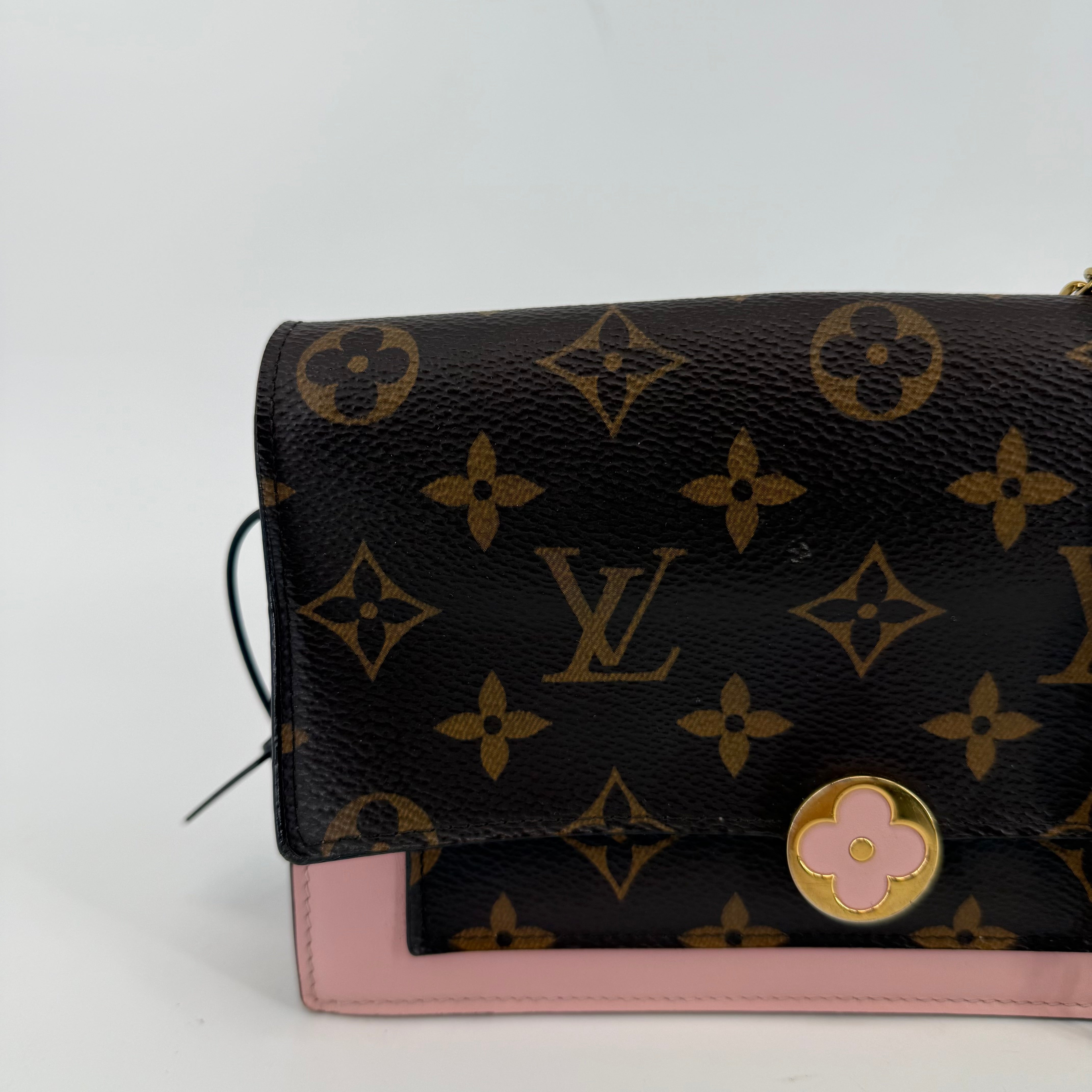 Louis Vuitton Monogram Rose Ballerina Flore Shoulder Bag (L-447)
