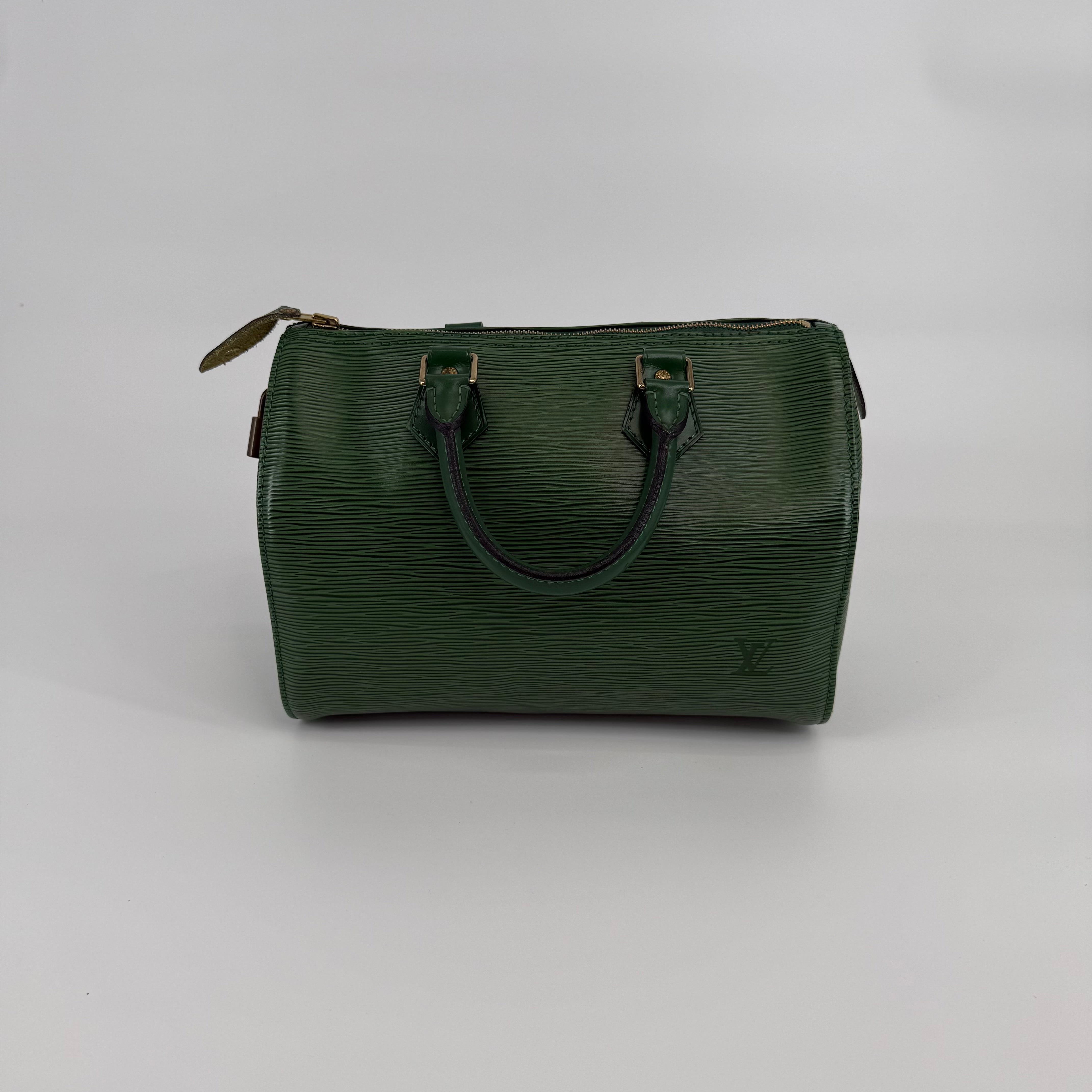 Louis Vuitton Epi Green Speedy 25
