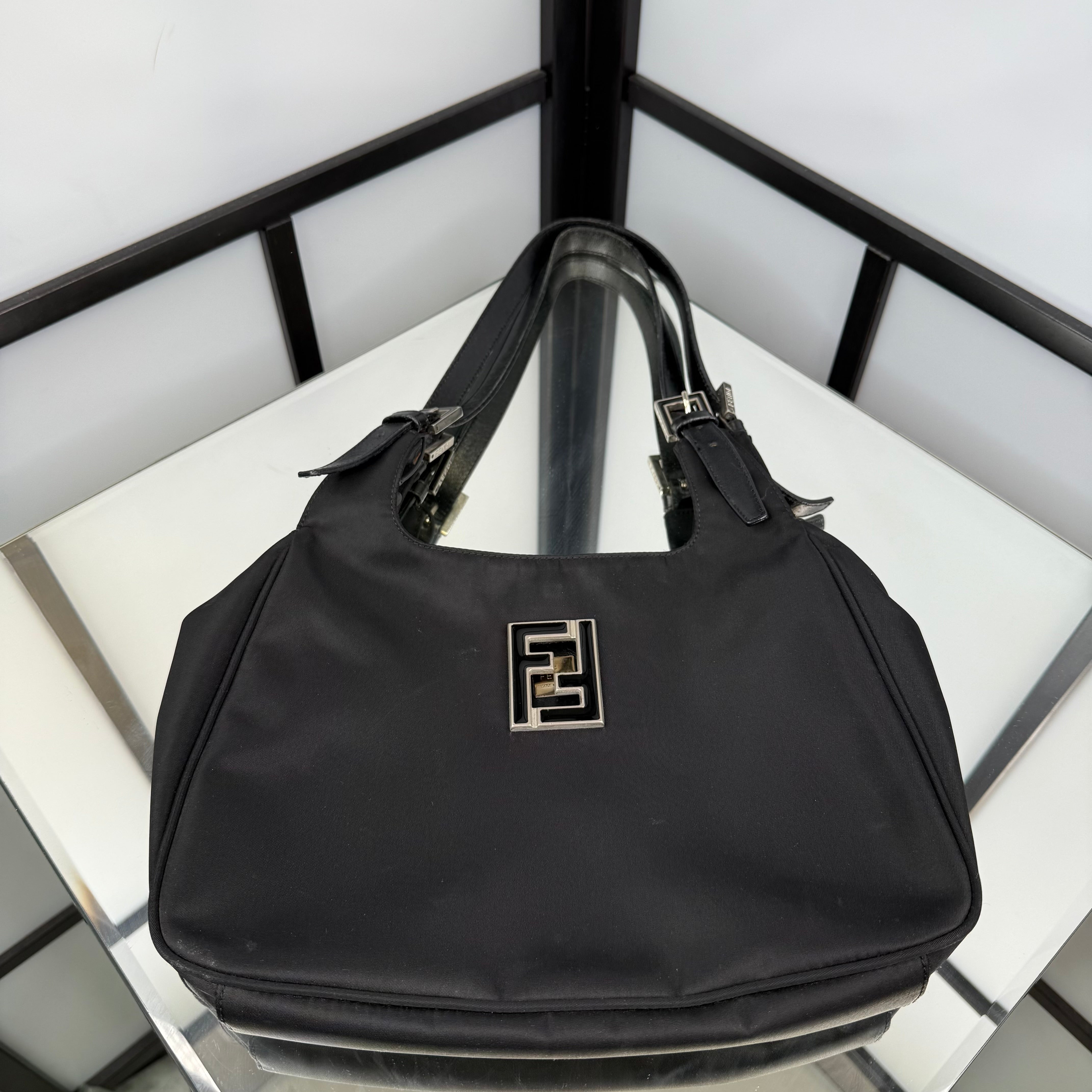 FENDI Black Nylon HandBag