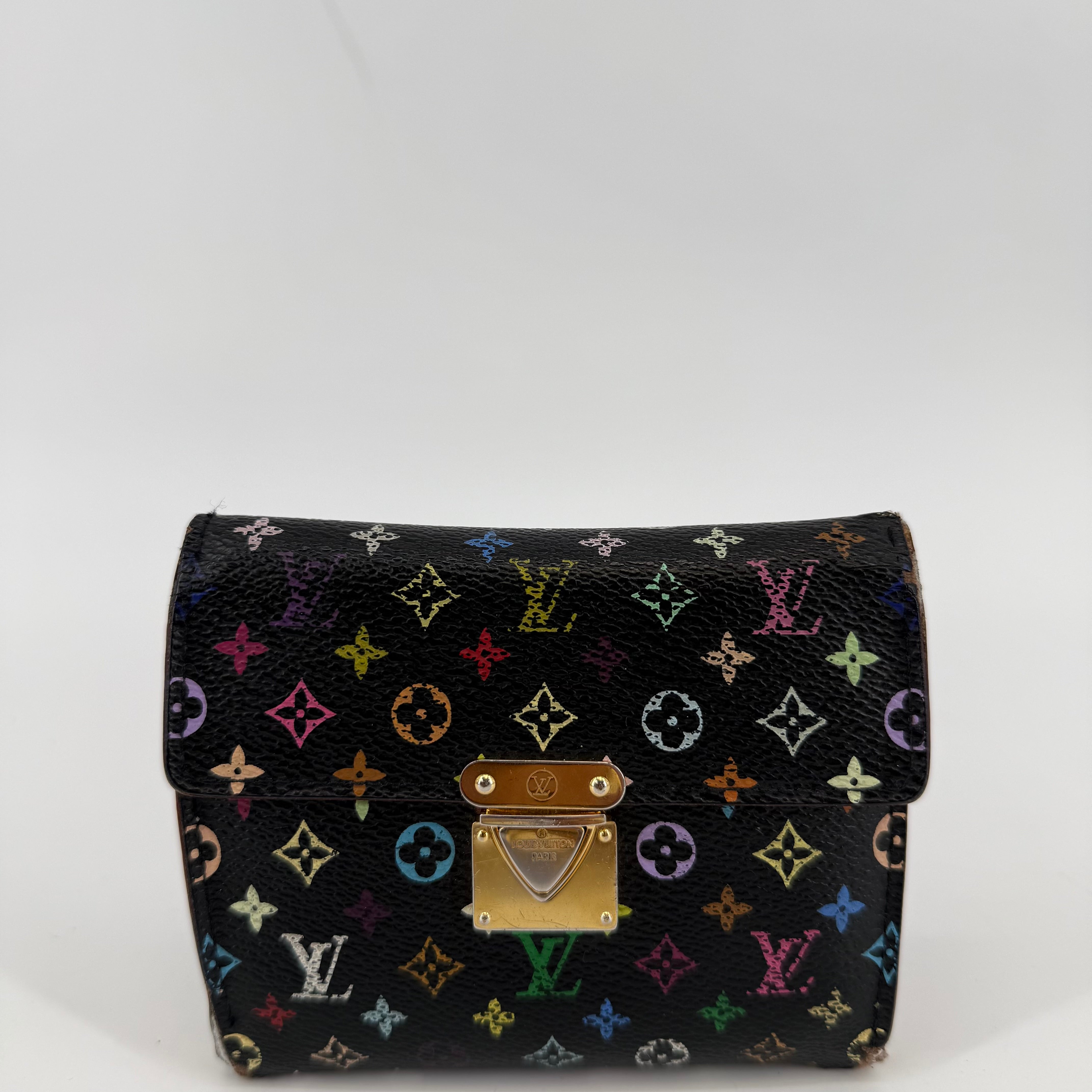 Louis Vuitton Black Takashi Murakami Koala Wallet With Dustbag & Box