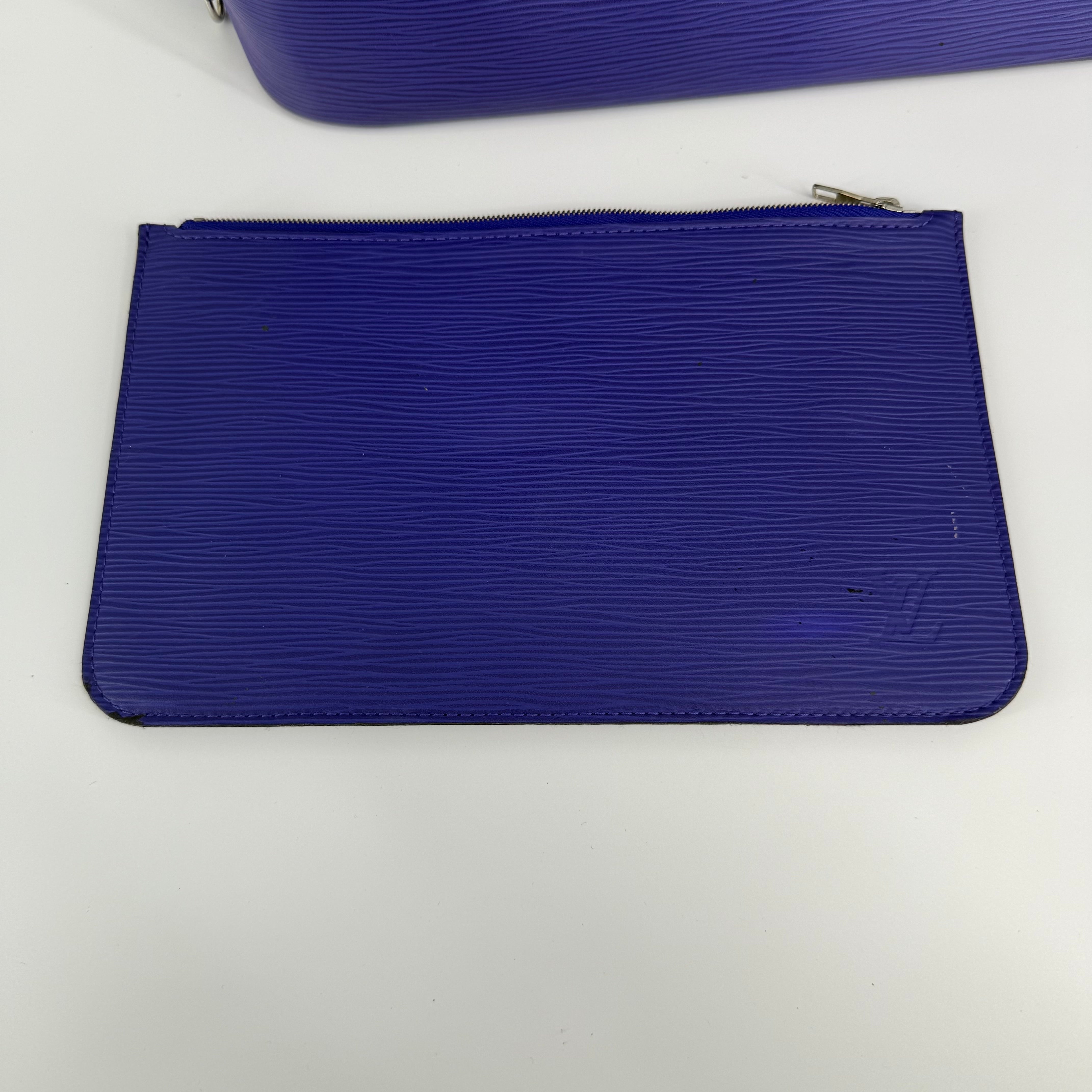 Louis Vuitton Epi Purple Neverfull MM With Pouch