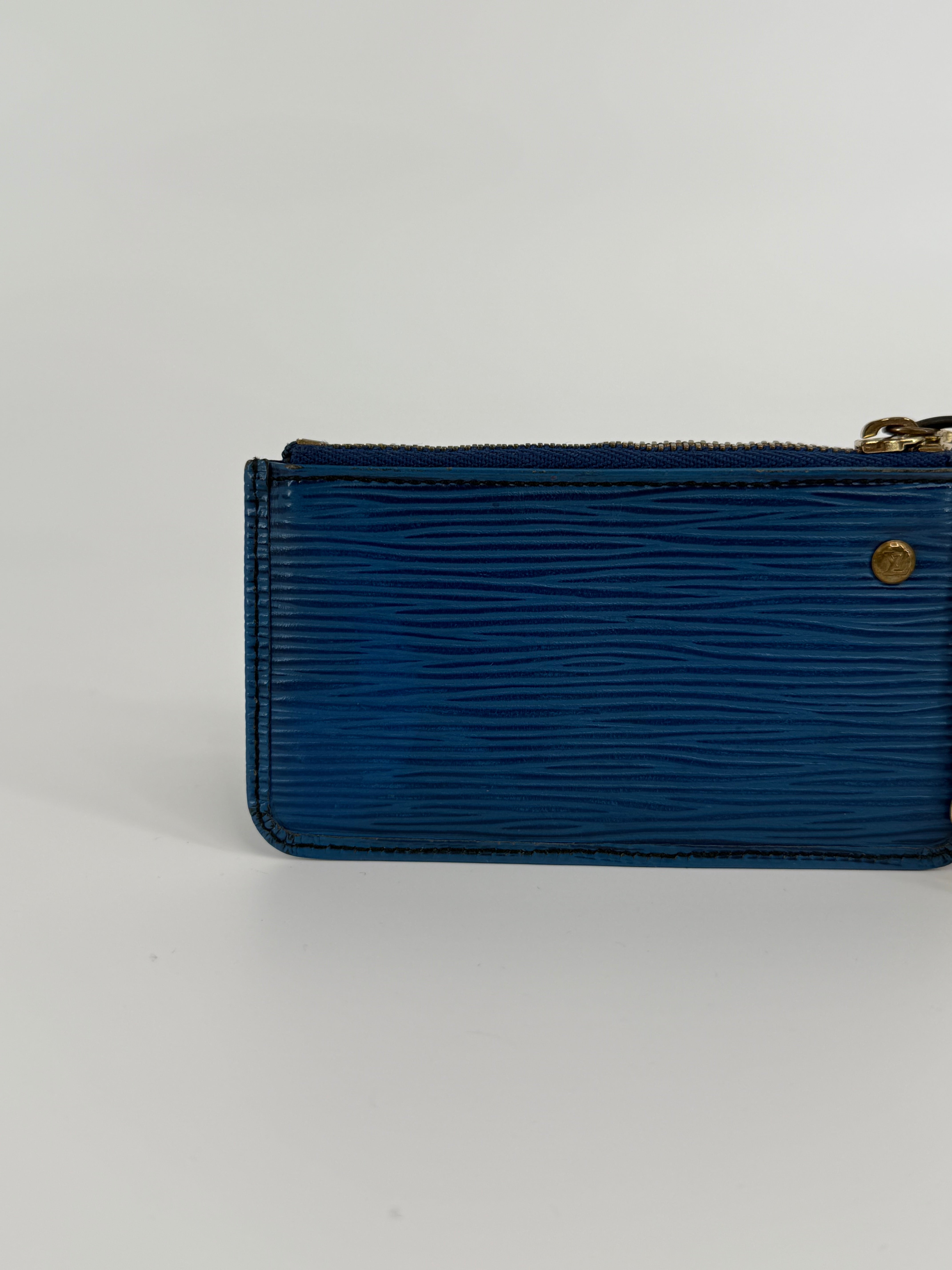 Louis Vuitton Epi Blue Coin Pouch
