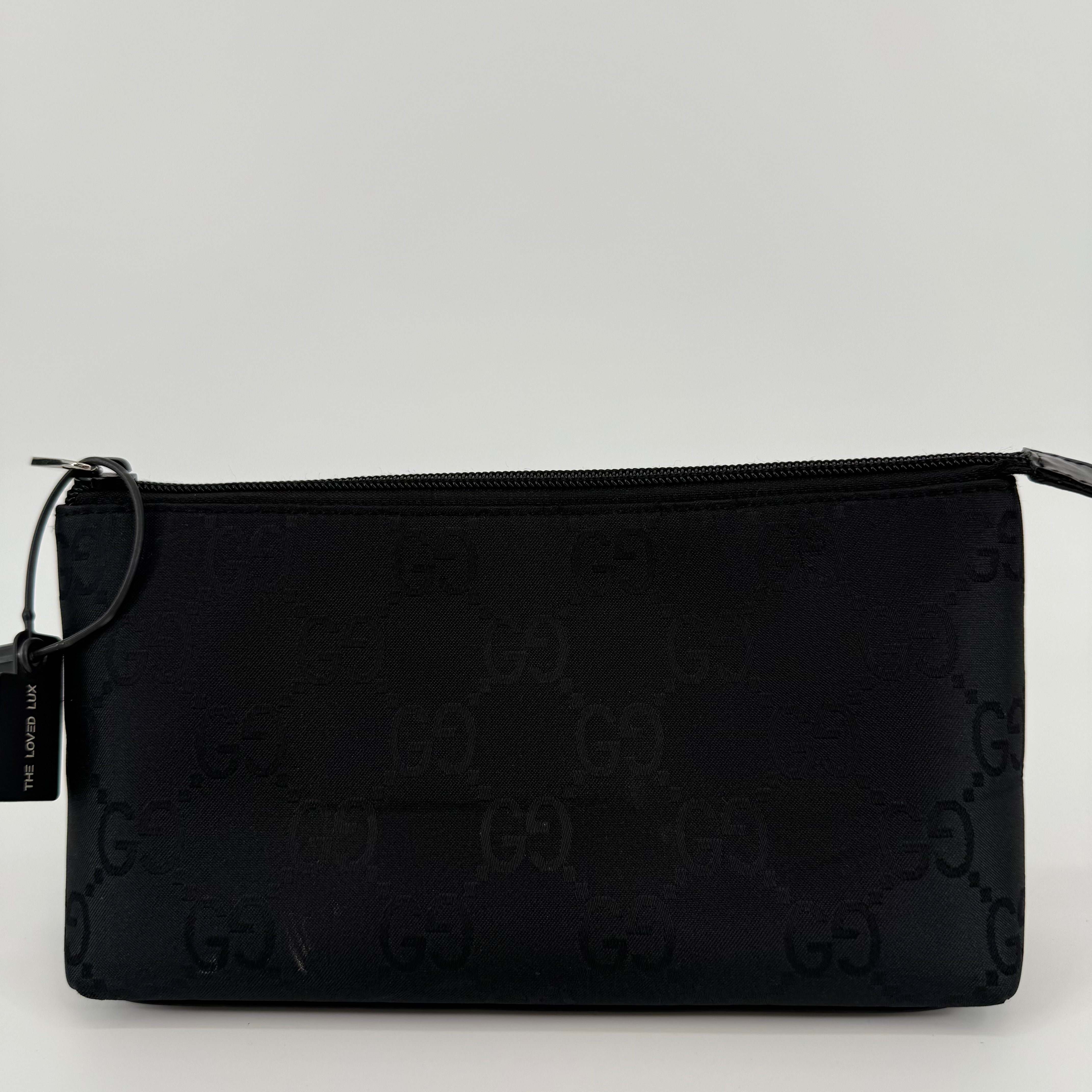 Gucci Nylon Monogram Cosmetic Clutch Bag
