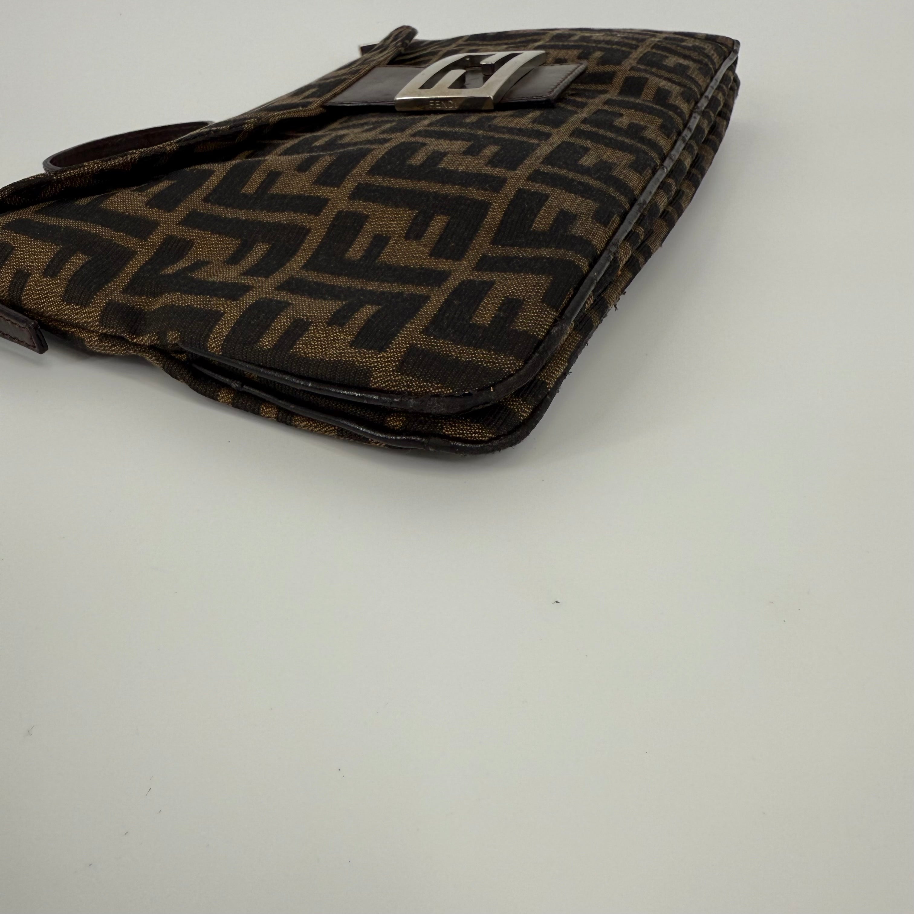 FENDI Brown FF Baguette Handbag