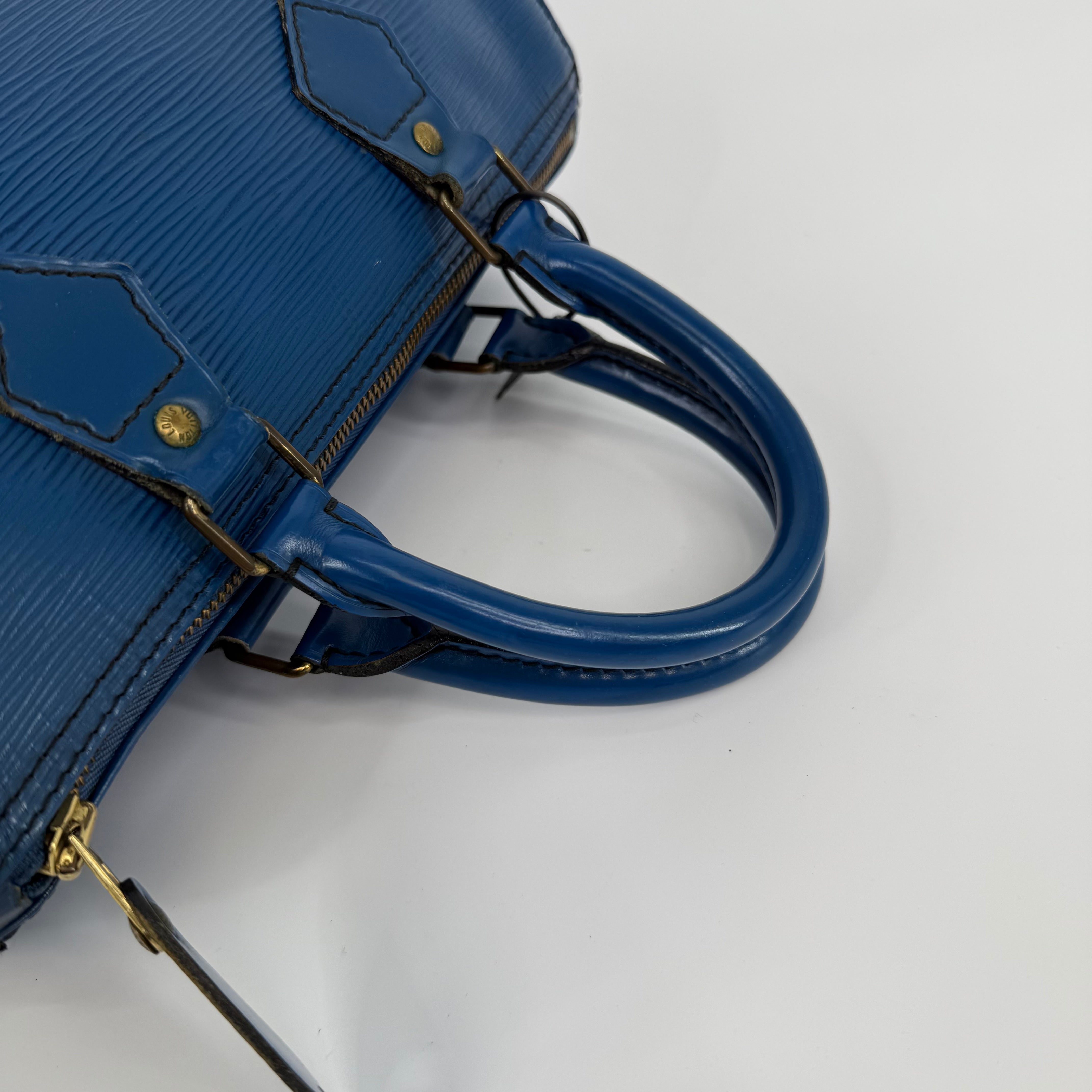 Louis Vuitton Epi Blue Speedy 25