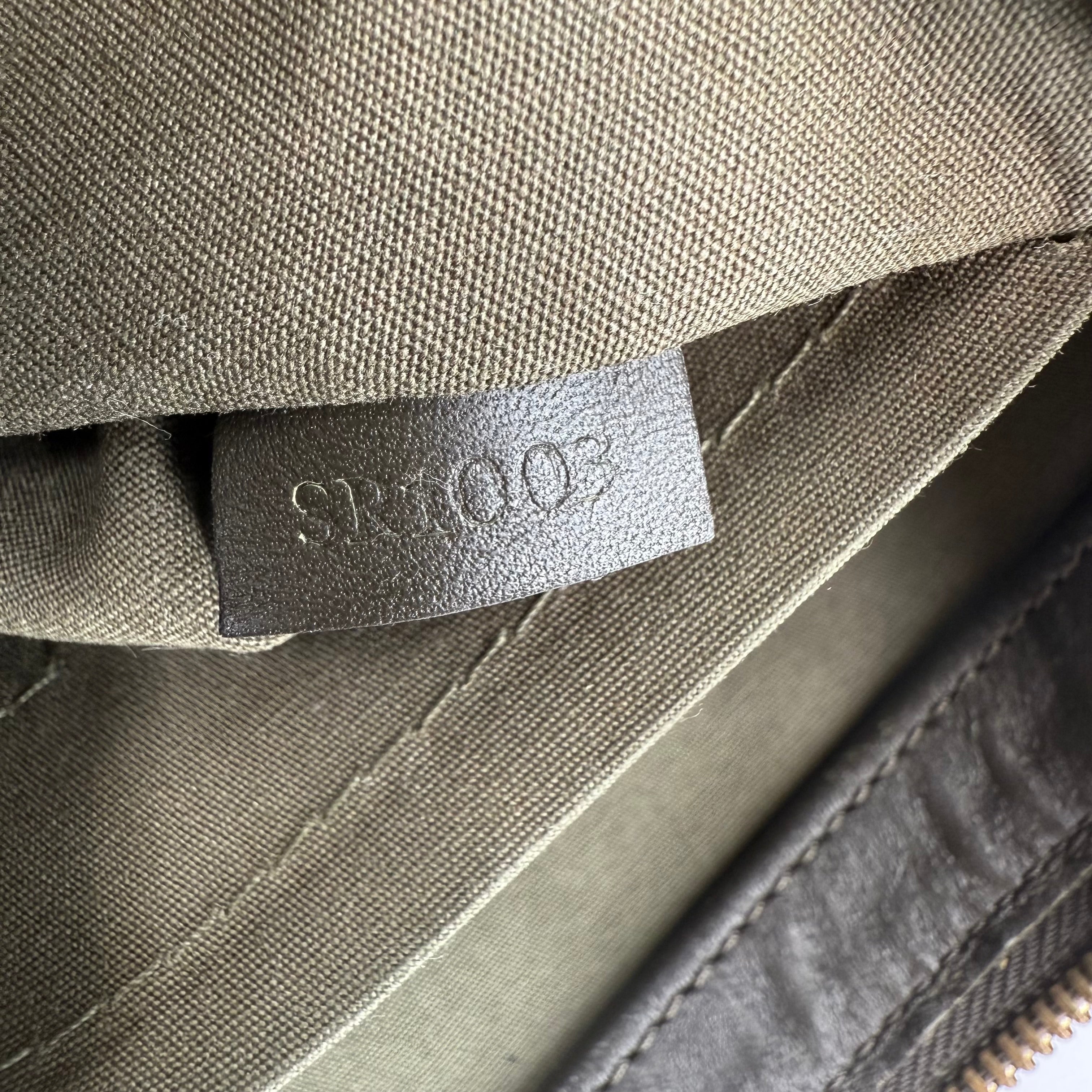 Louis Vuitton Olive Green Denim Monogram Lucille Handbag