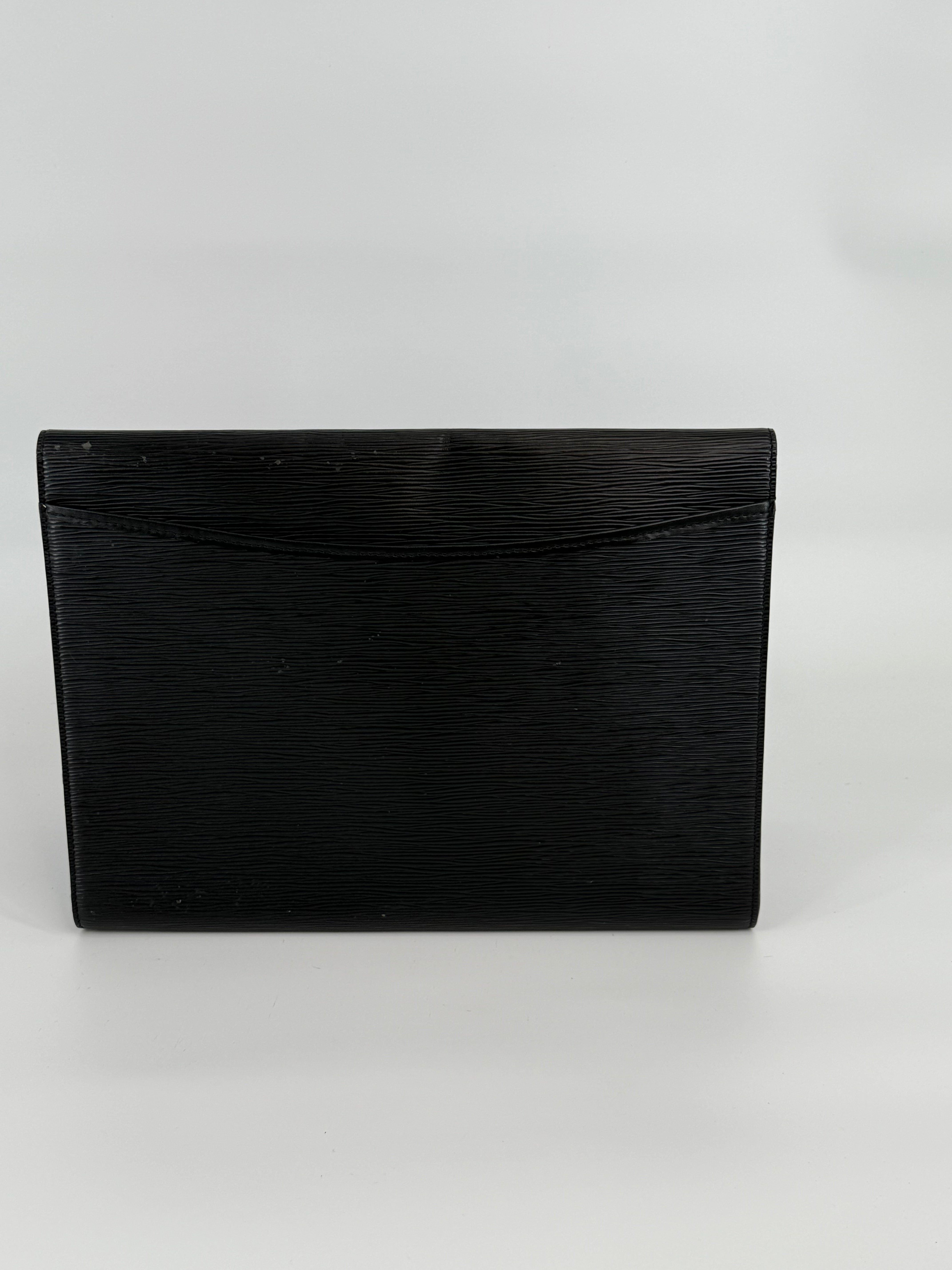 Louis Vuitton Epi Black Laptop Cover Clutch